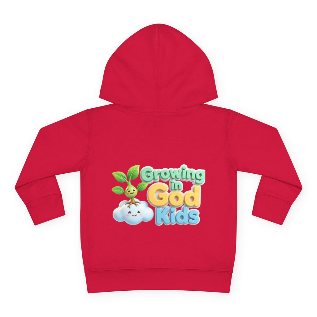 Toddler Hoodie — "Growing in God Kids" Christian Pullover for Babies & Toddlers