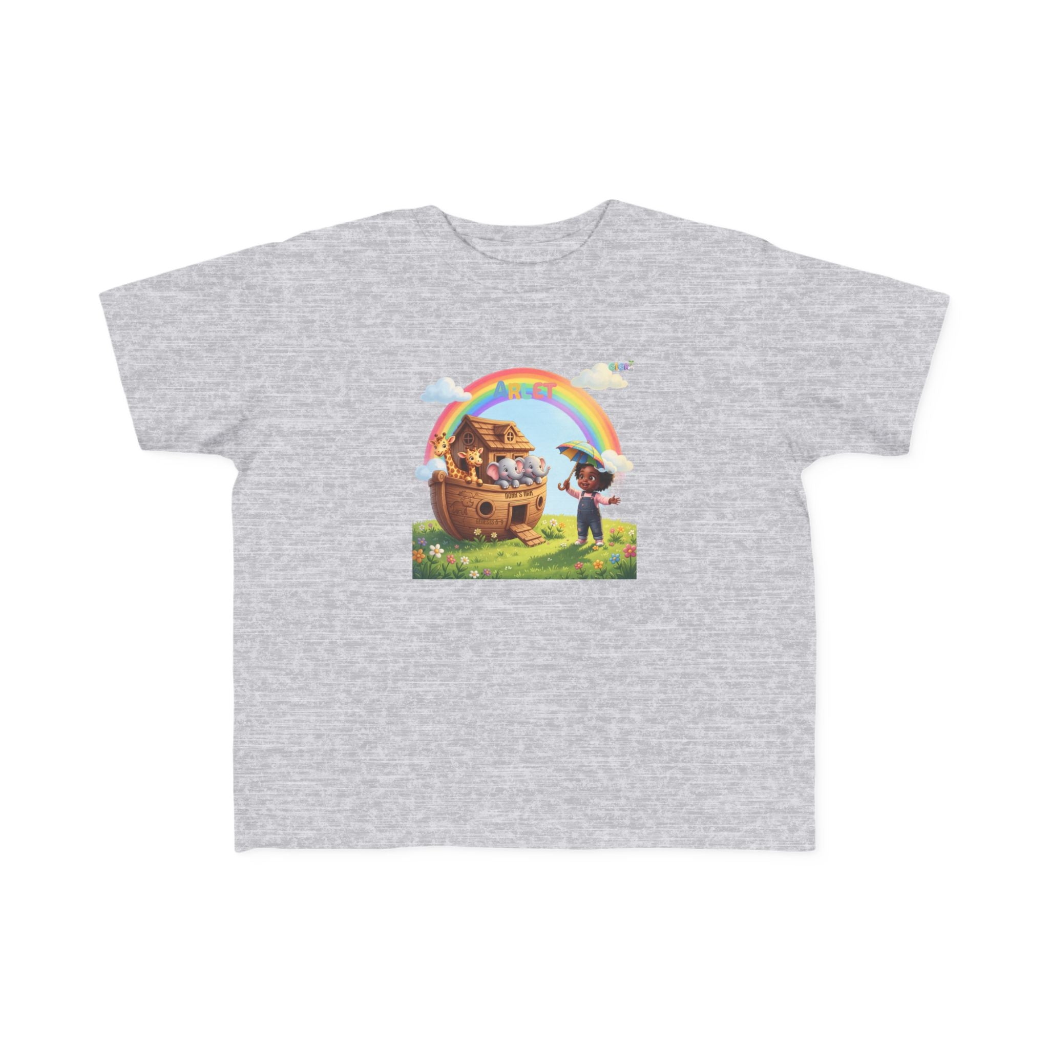 Noah’s Ark Rainbow Toddler Tee — Cute Animal Ark Graphic T-Shirt