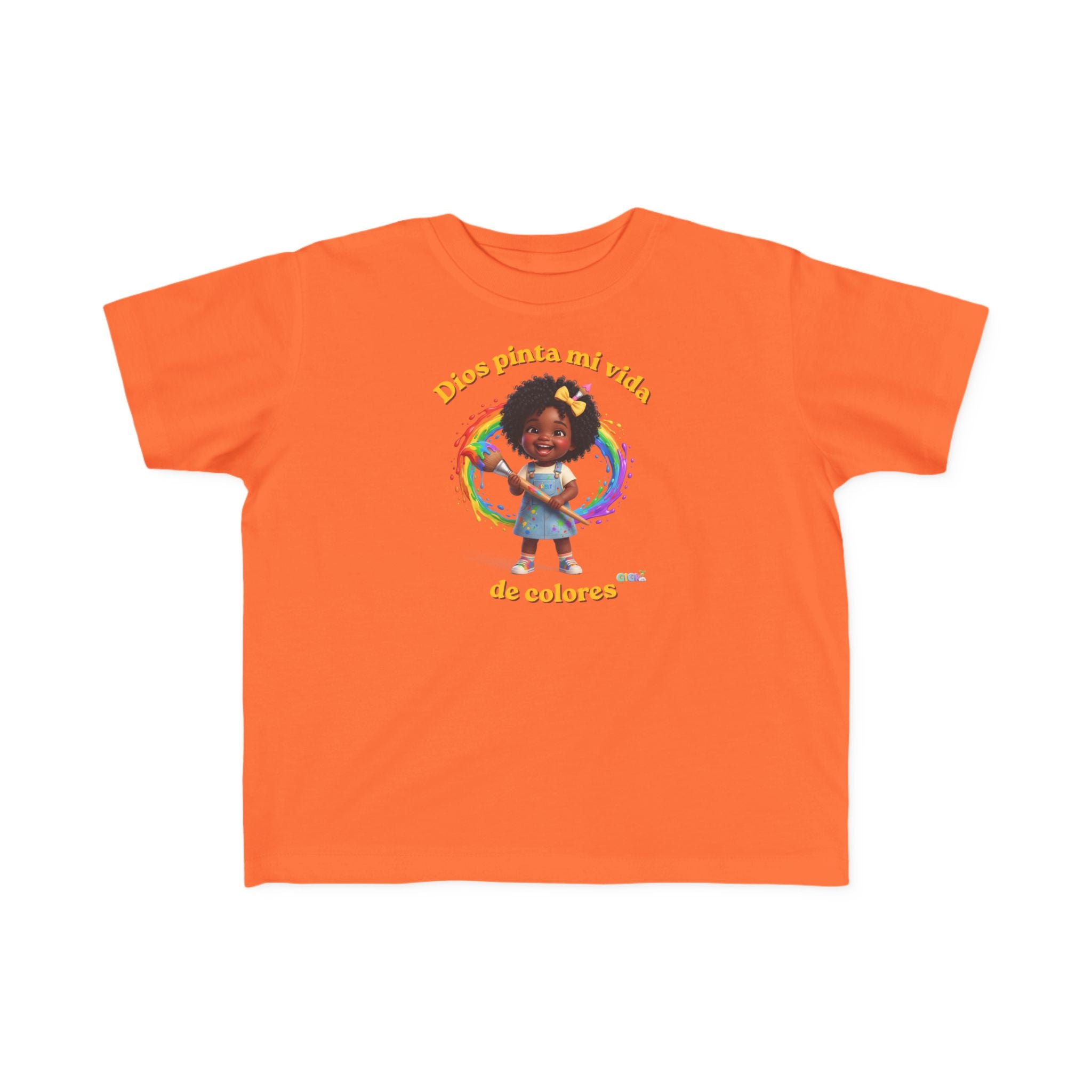 Growing God Kids Toddler Tee — "Dios pinta mi vida de colores" Faith-Based Graphic Shirt