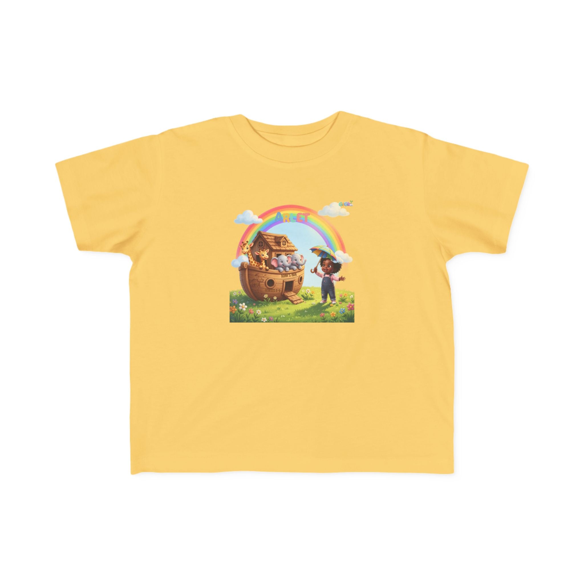 Noah’s Ark Rainbow Toddler Tee — Cute Animal Ark Graphic T-Shirt
