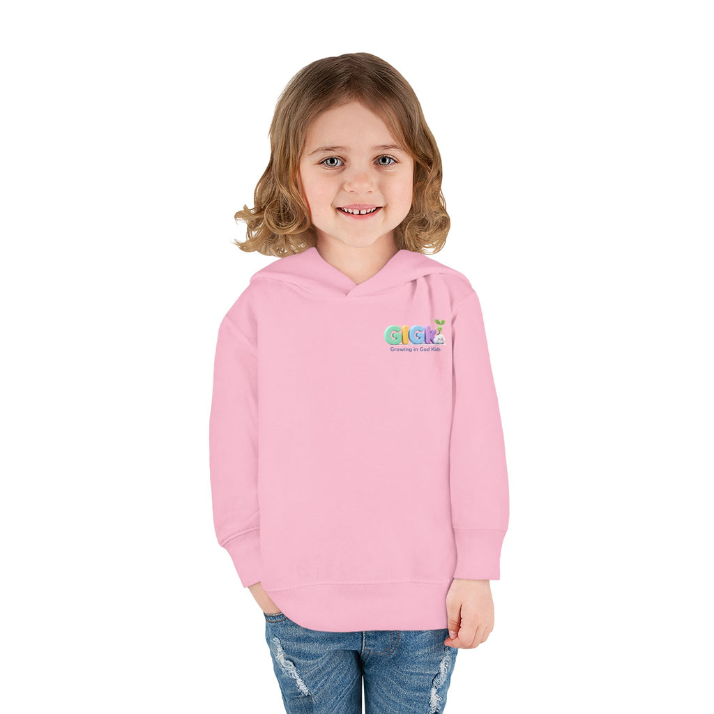 Toddler Hoodie — "¡Pequeña y Fuerte!" Superhero Girl Pullover