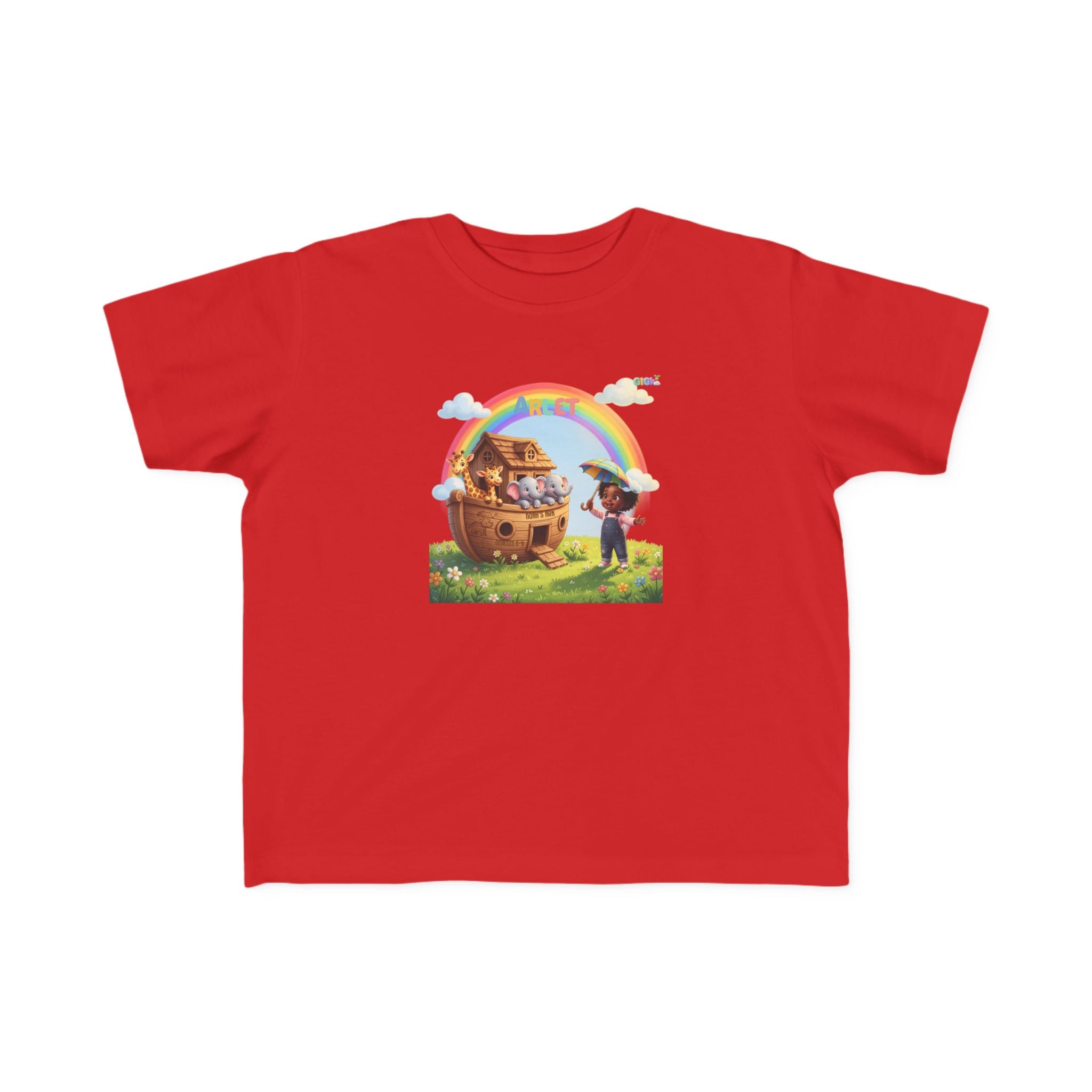 Noah’s Ark Rainbow Toddler Tee — Cute Animal Ark Graphic T-Shirt
