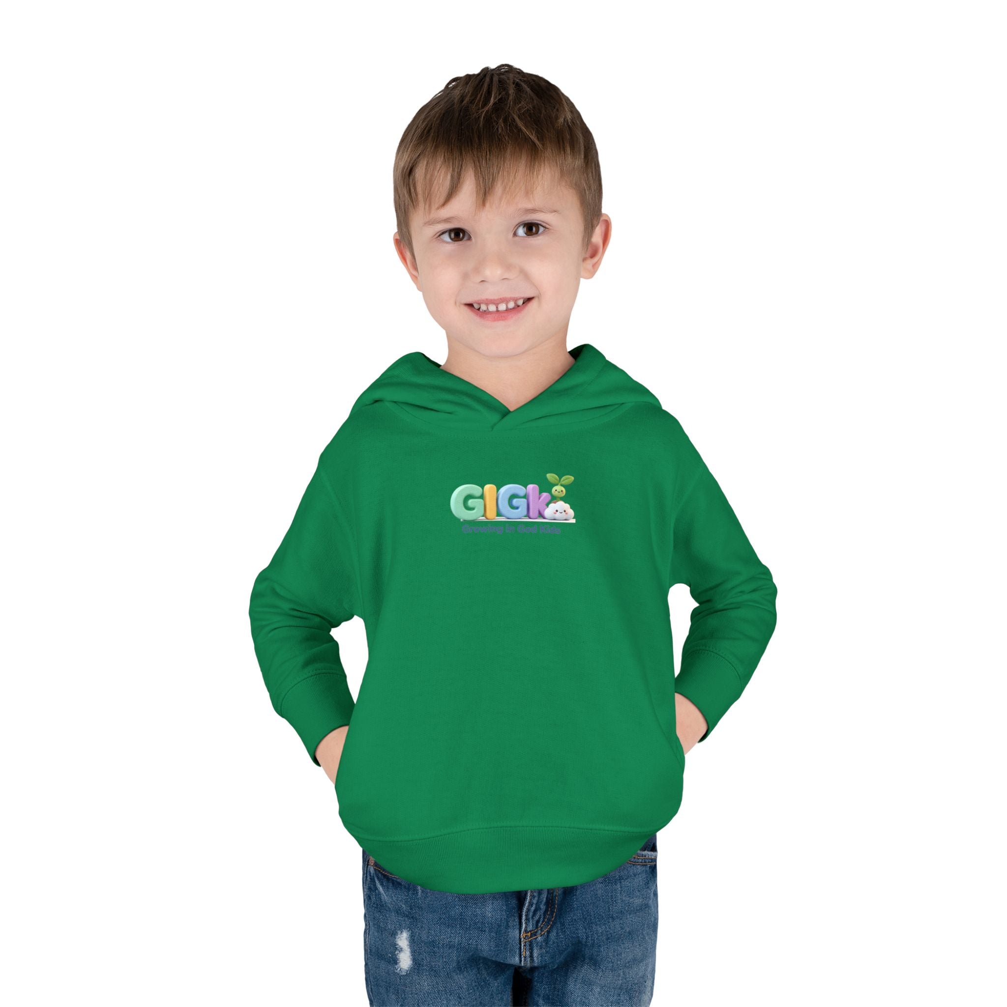 Toddler Hoodie — "Growing in God Kids" Christian Pullover for Babies & Toddlers