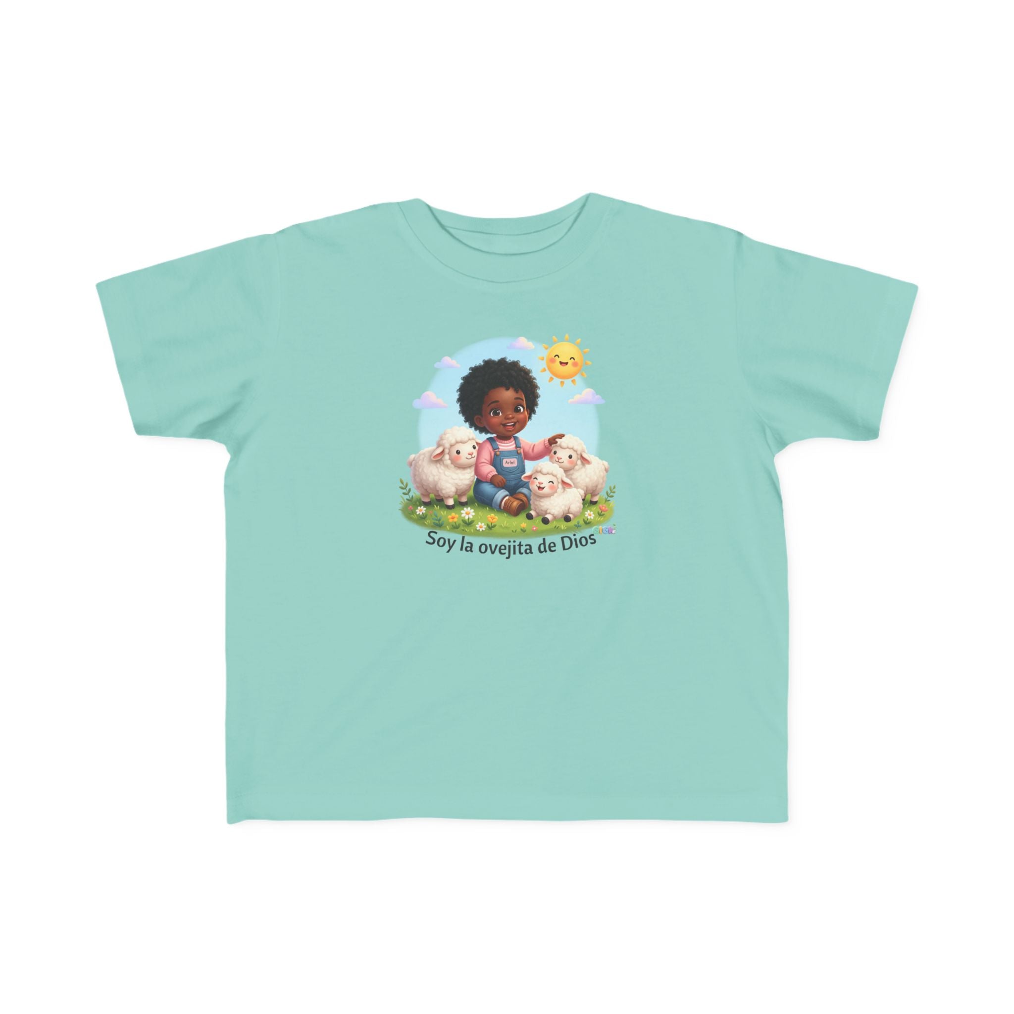 Growing in God Kids Toddler Tee — "Soy la ovejita de Dios" Faith Shirt