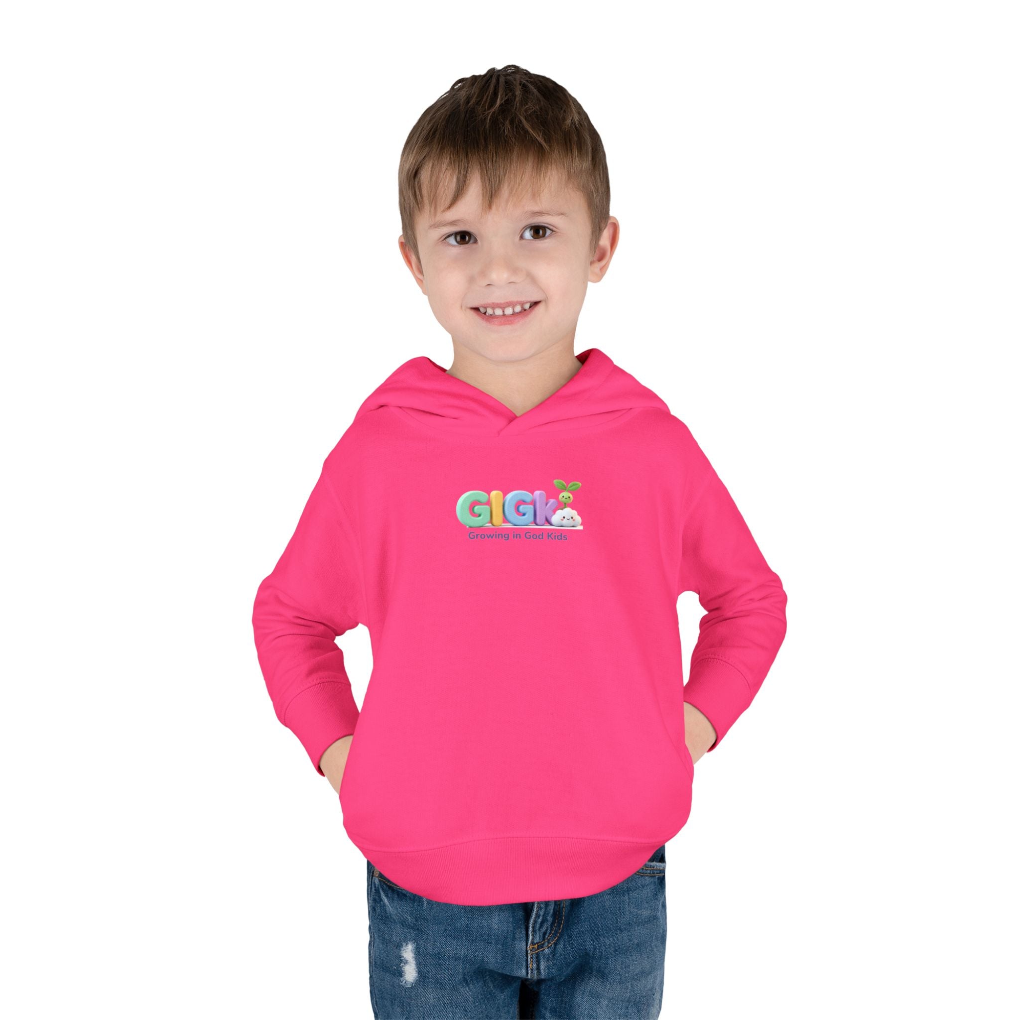 Toddler Hoodie — "Growing in God Kids" Christian Pullover for Babies & Toddlers