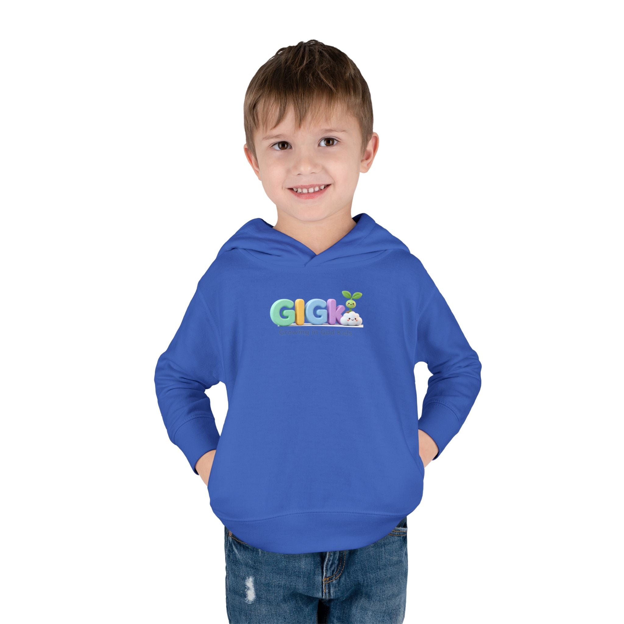 Toddler Hoodie — "Creciendo en Dios" Religious Pullover for Kids (Galatians 6:9)