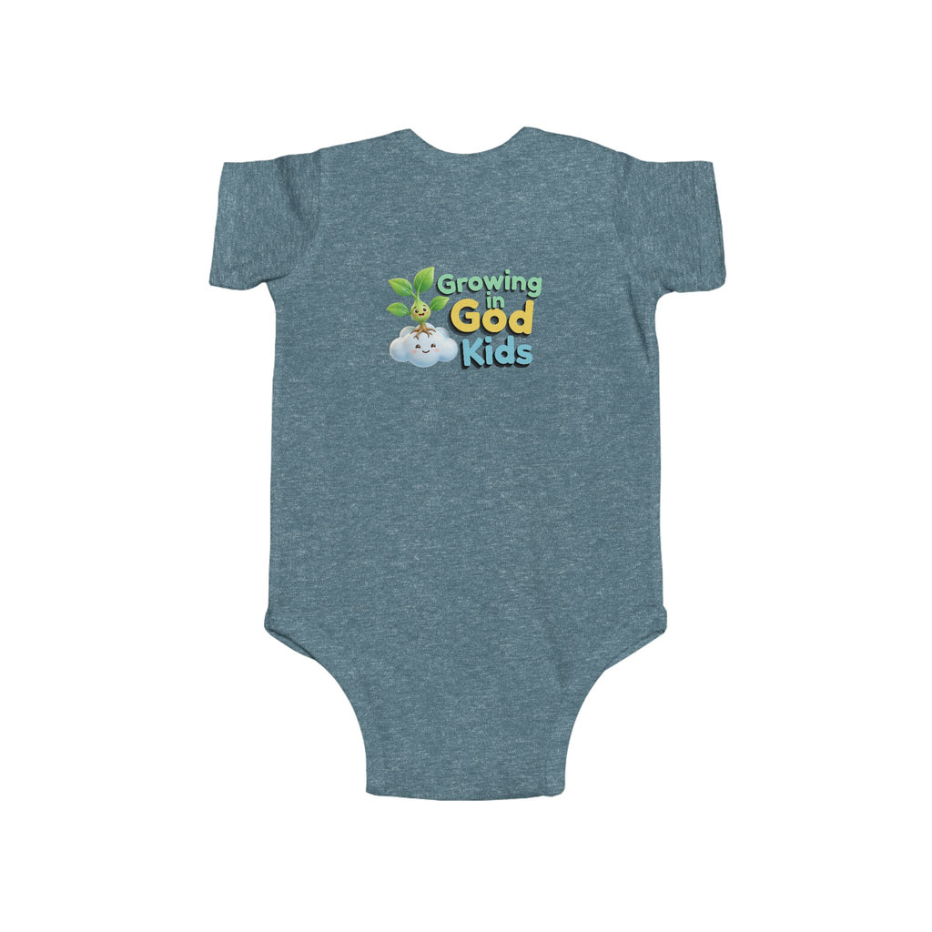 Baby Bodysuit — "Growing in God Kids" / "Salmo 23 Soy la ovejita de Dios" Religious Christian Infant Onesie