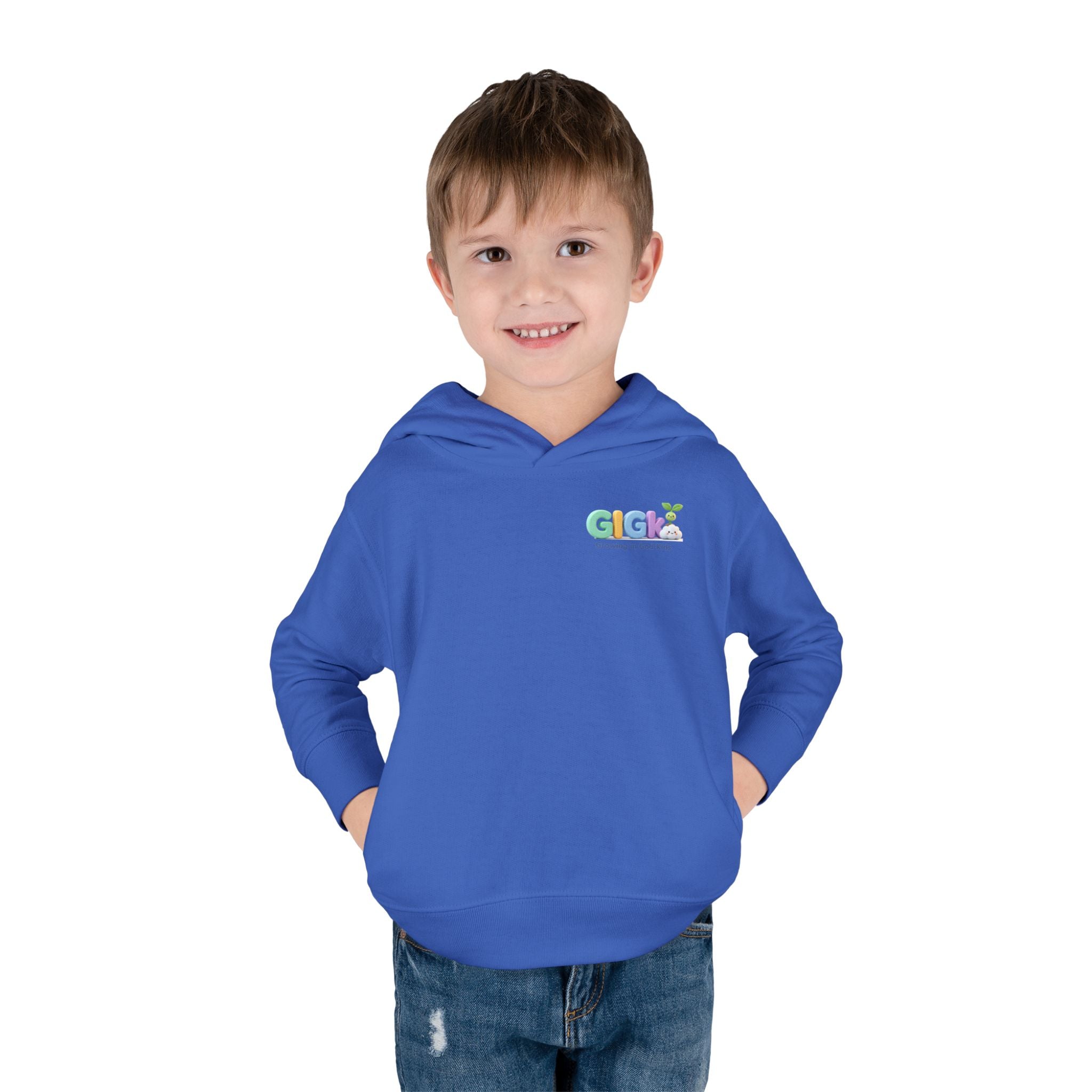 Toddler Hoodie — "¡Pequeña y Fuerte!" Superhero Girl Pullover