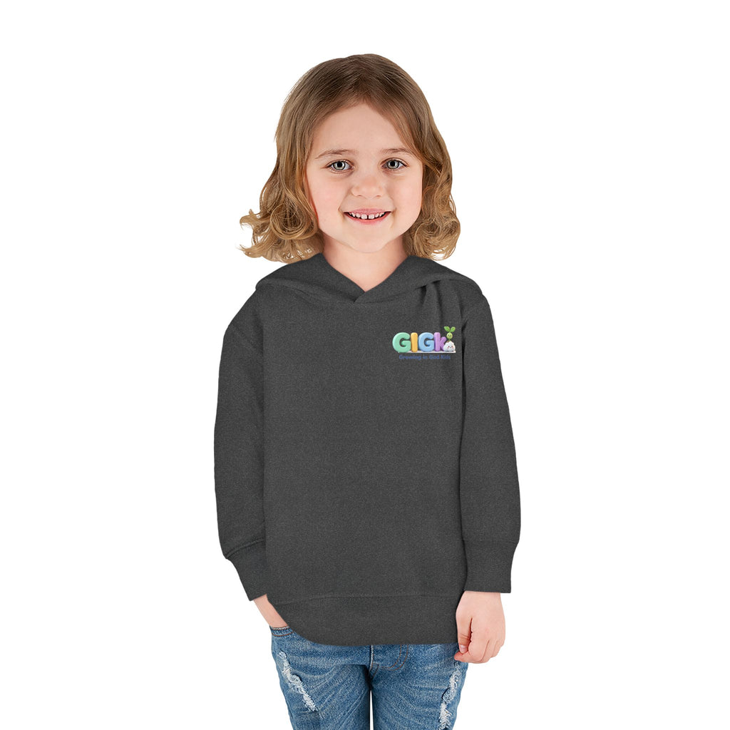 Toddler Hoodie — "¡Pequeña y Fuerte!" Superhero Girl Pullover