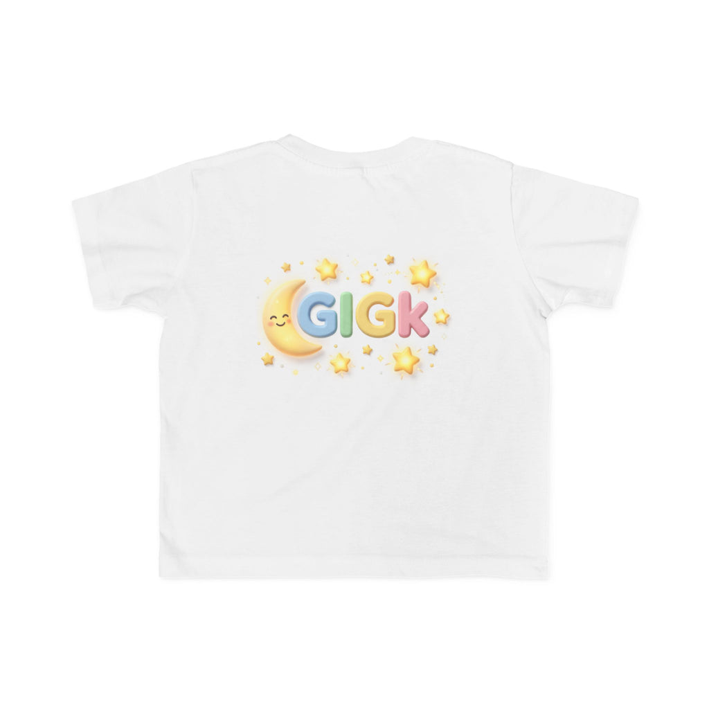 Toddler Tee — Pastel Moon & Stars "Gigk" Graphic