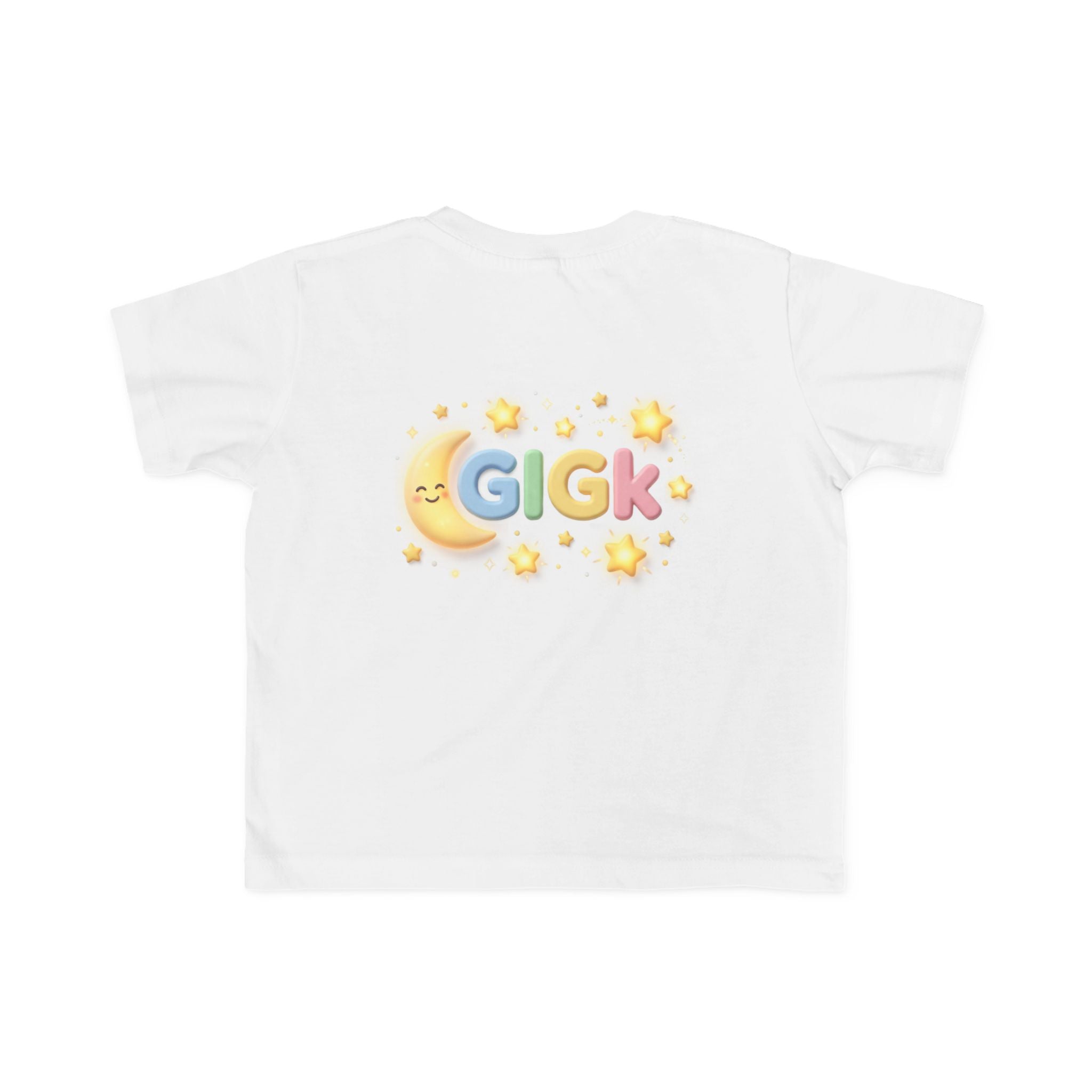 Toddler Tee — Pastel Moon & Stars "Gigk" Graphic