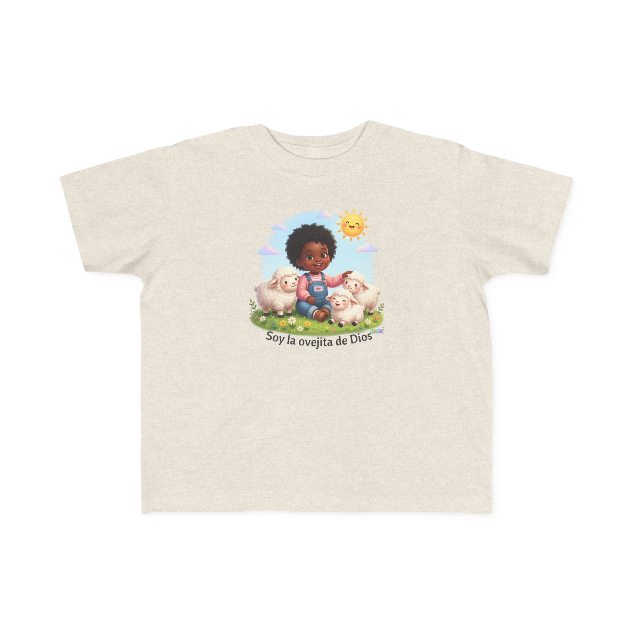 Growing in God Kids Toddler Tee — "Soy la ovejita de Dios" Faith Shirt