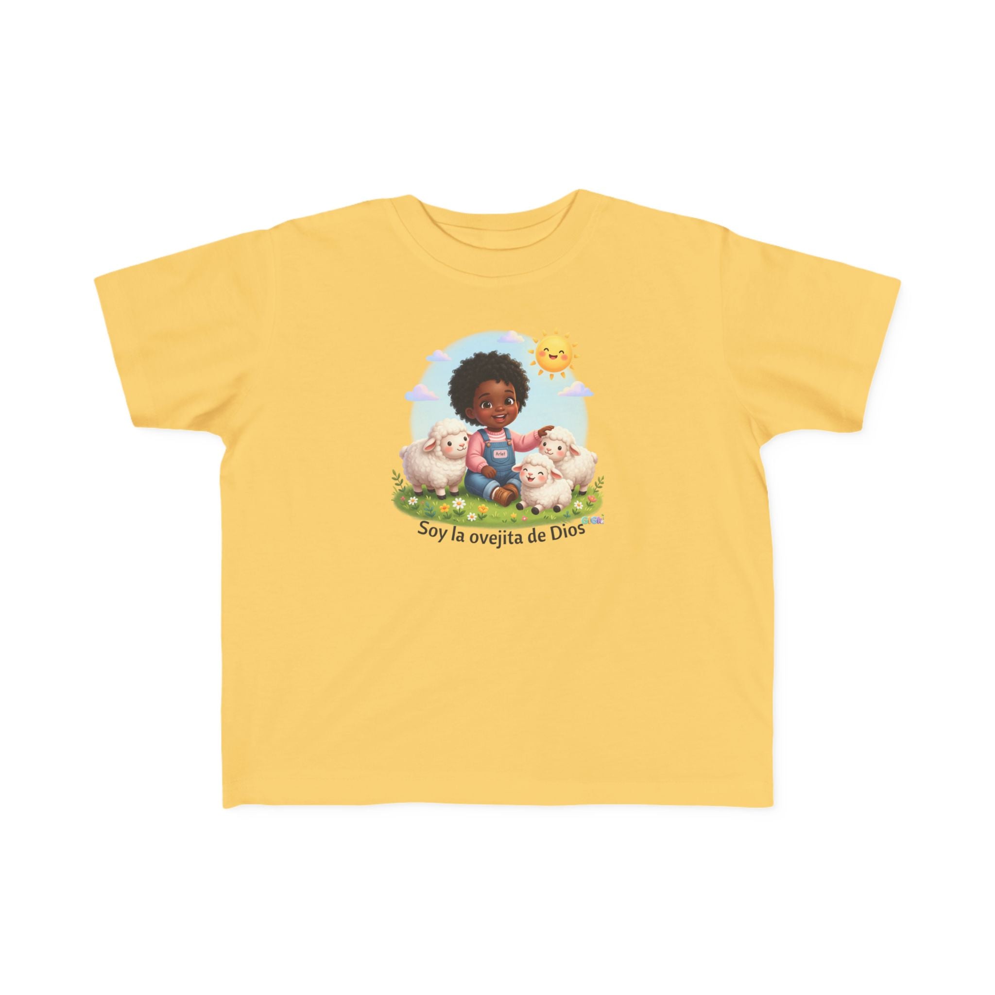 Growing in God Kids Toddler Tee — "Soy la ovejita de Dios" Faith Shirt