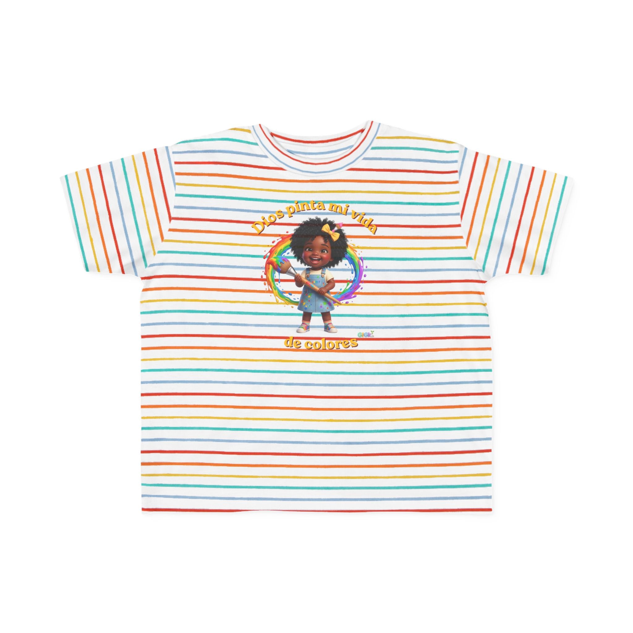 Growing God Kids Toddler Tee — "Dios pinta mi vida de colores" Faith-Based Graphic Shirt