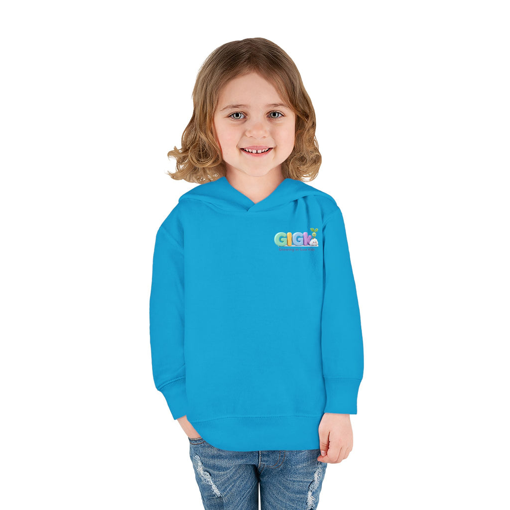 Toddler Hoodie — "¡Pequeña y Fuerte!" Superhero Girl Pullover