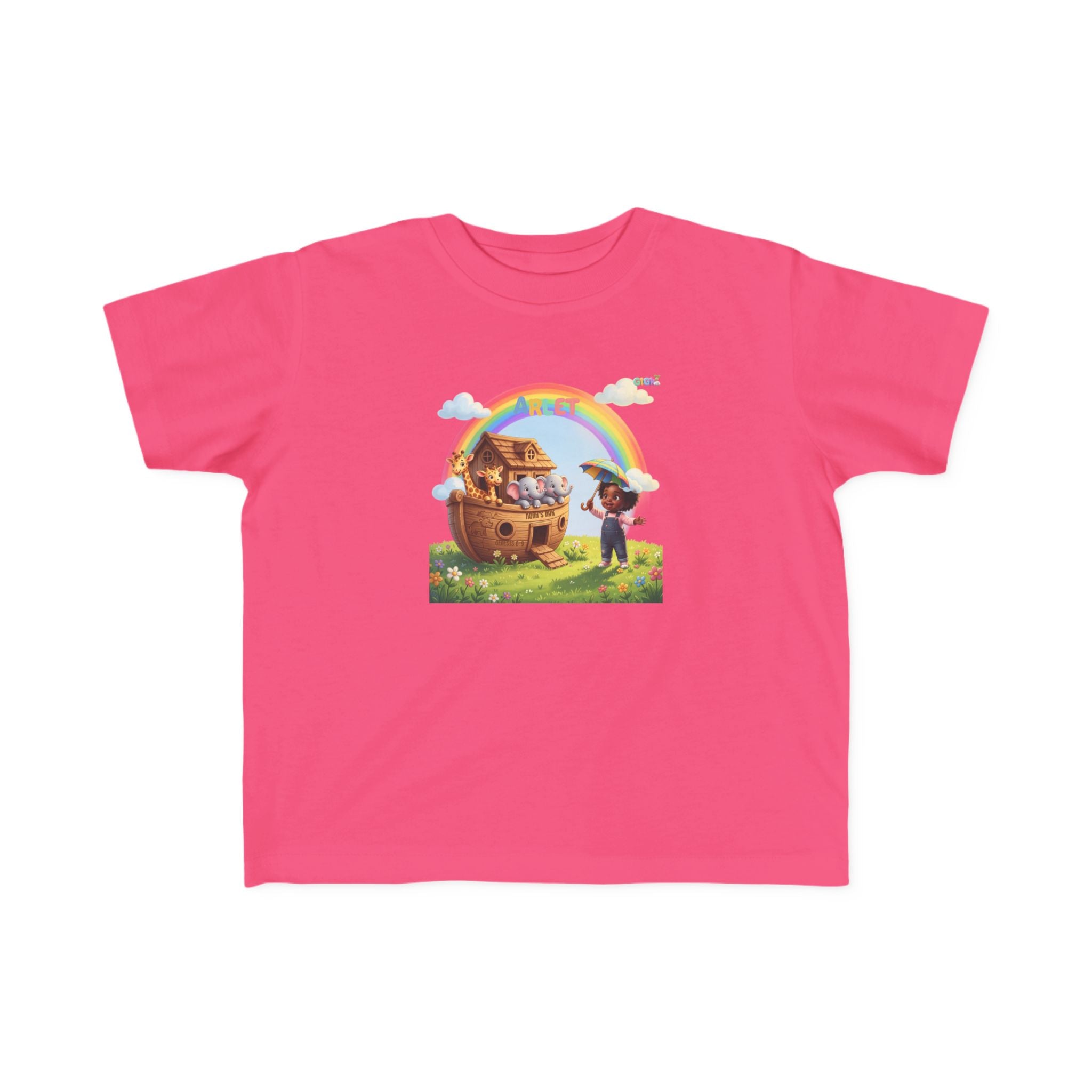 Noah’s Ark Rainbow Toddler Tee — Cute Animal Ark Graphic T-Shirt