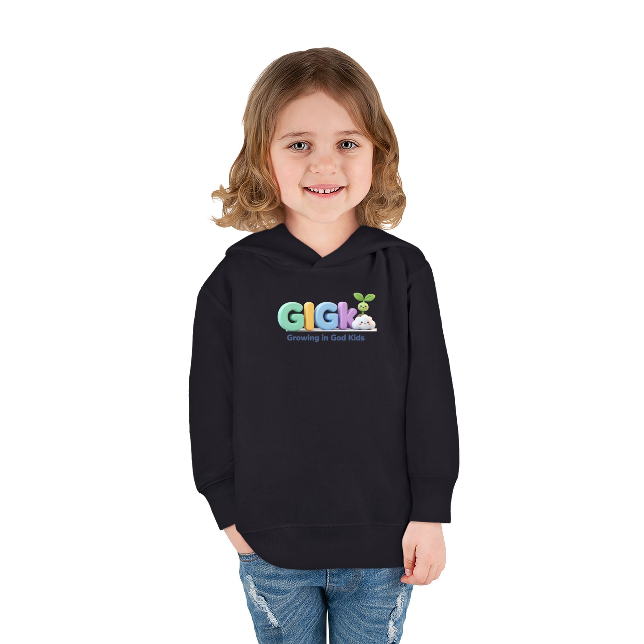 Toddler Hoodie — "Creciendo en Dios" Religious Pullover for Kids (Galatians 6:9)