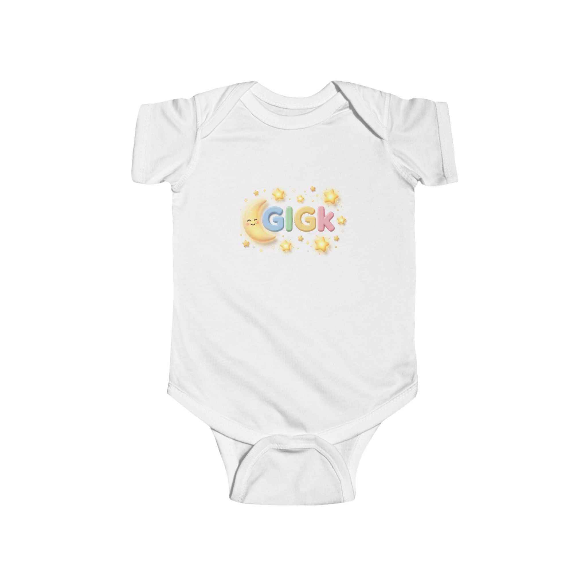 Baby Bodysuit – "Growing Like a God Kid" Cute Moon & Stars Nursery Onesie