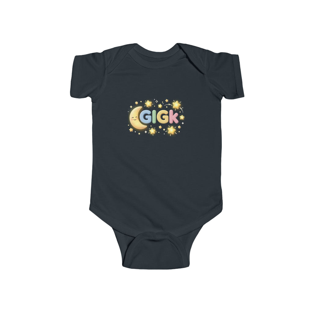 Baby Bodysuit – "Growing Like a God Kid" Cute Moon & Stars Nursery Onesie