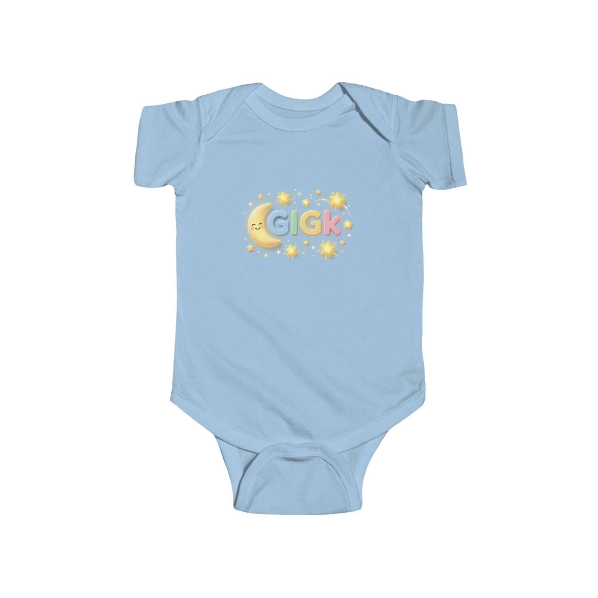 Baby Bodysuit – "Growing Like a God Kid" Cute Moon & Stars Nursery Onesie