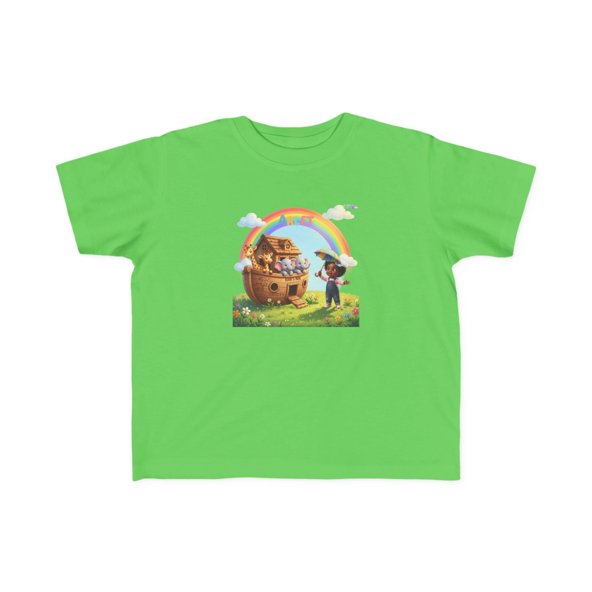 Noah’s Ark Rainbow Toddler Tee — Cute Animal Ark Graphic T-Shirt