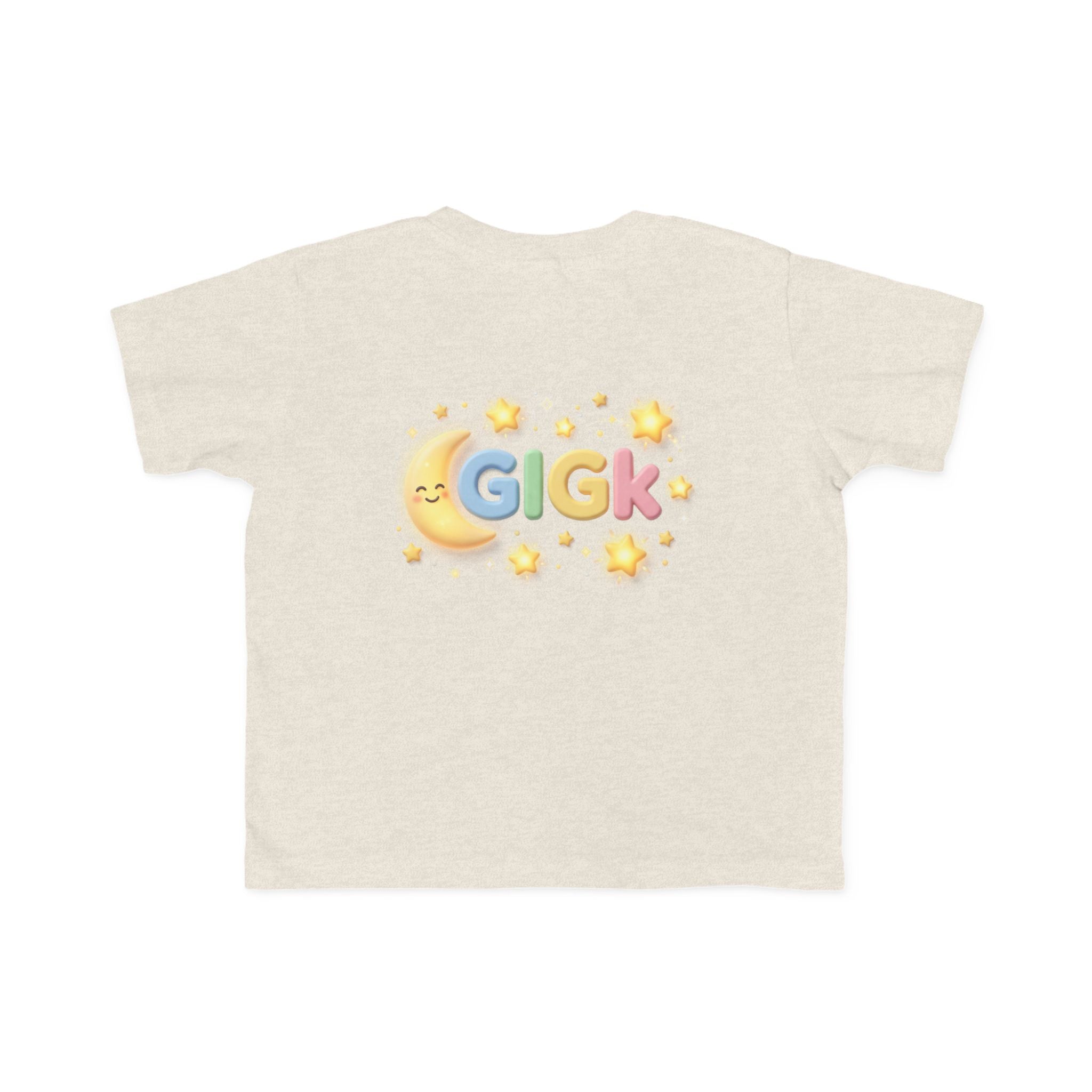 Toddler Tee — Pastel Moon & Stars "Gigk" Graphic