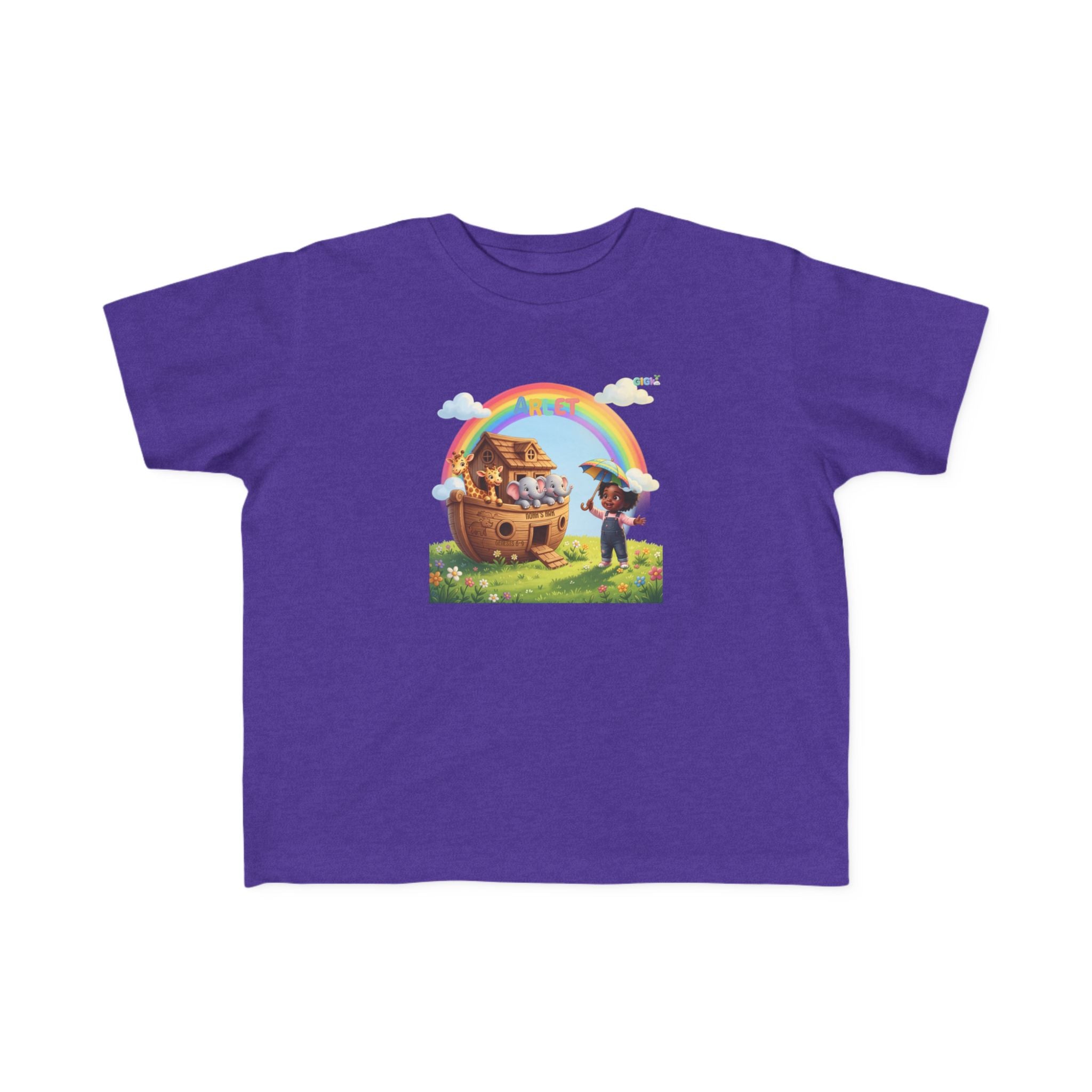 Noah’s Ark Rainbow Toddler Tee — Cute Animal Ark Graphic T-Shirt