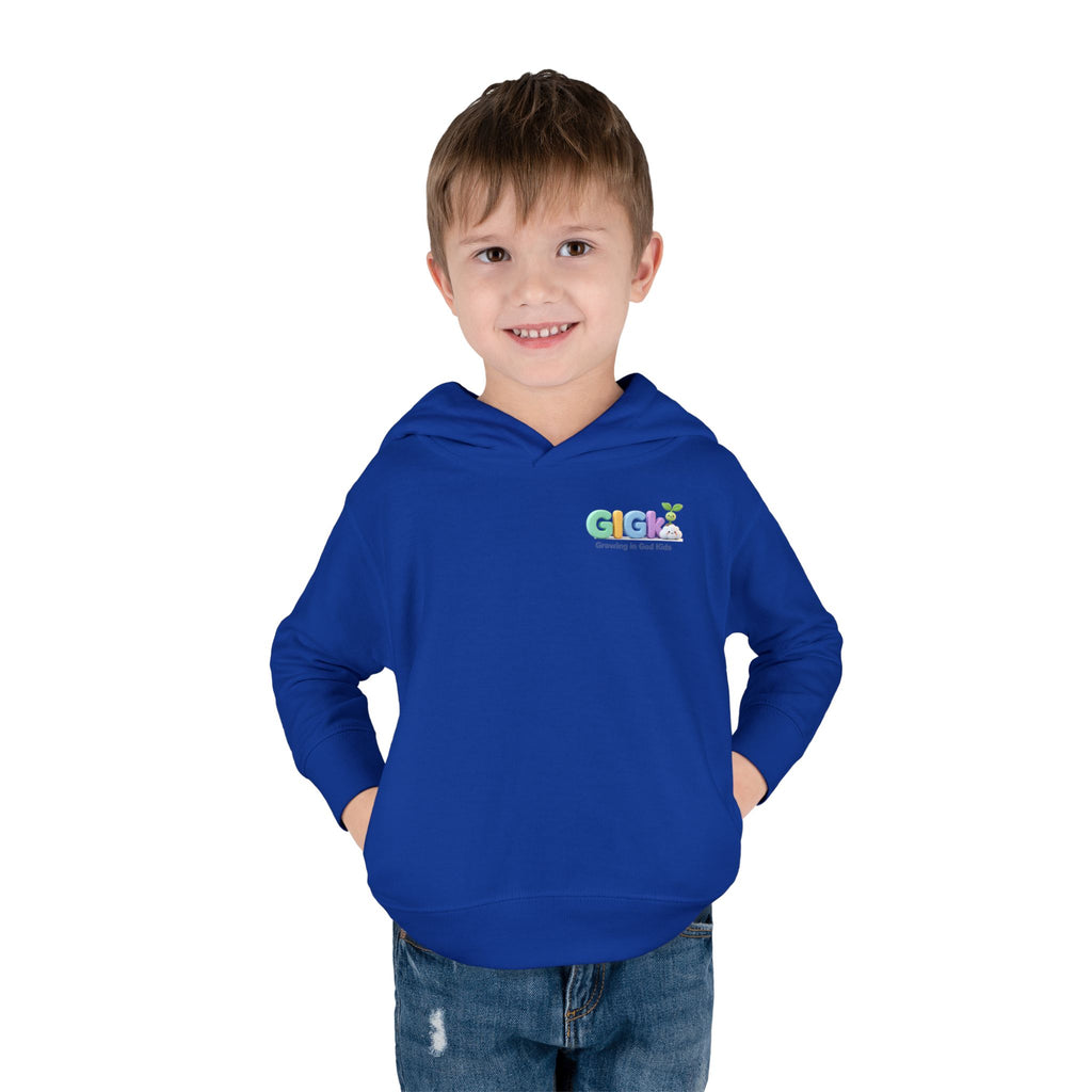 Toddler Hoodie — "¡Pequeña y Fuerte!" Superhero Girl Pullover