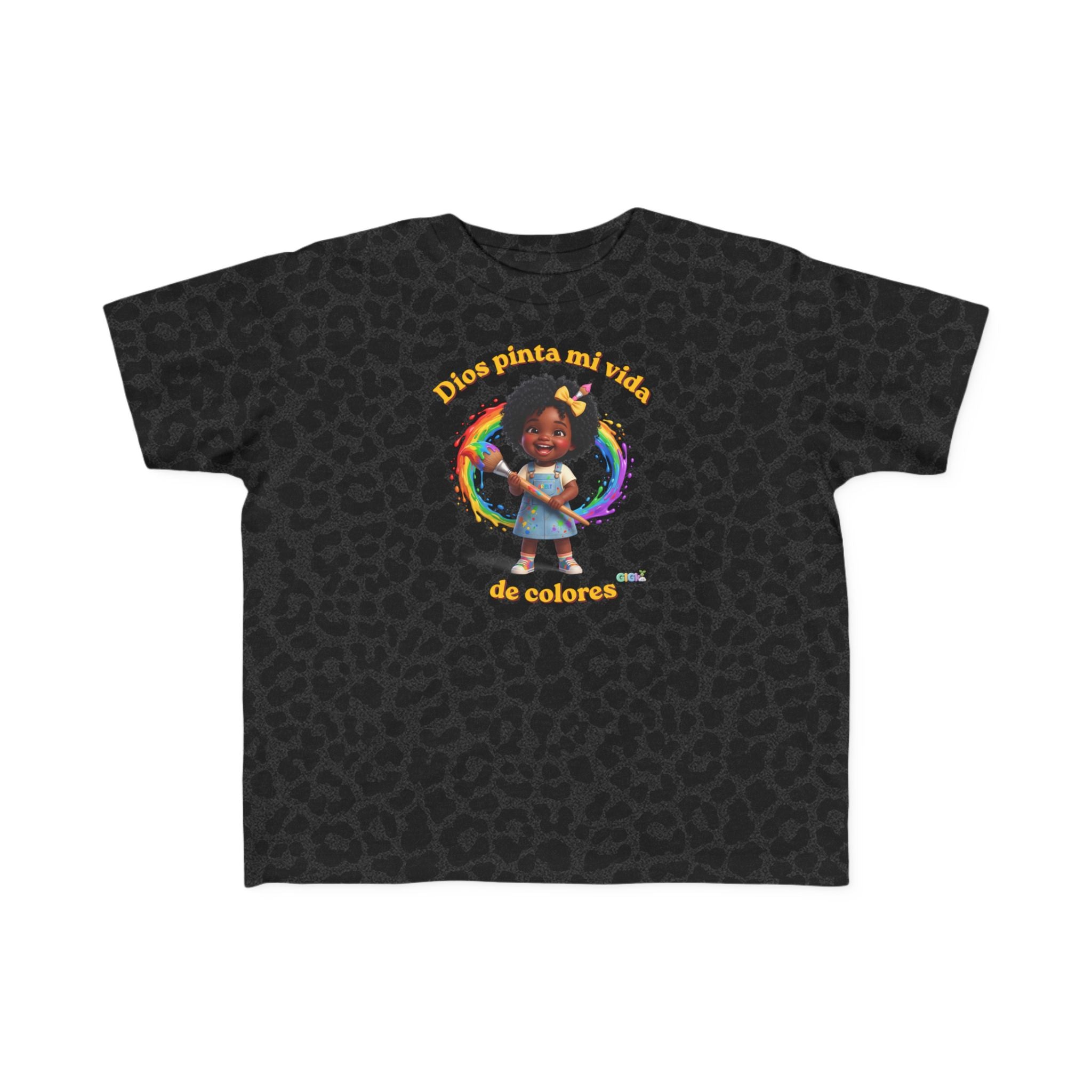 Growing God Kids Toddler Tee — "Dios pinta mi vida de colores" Faith-Based Graphic Shirt