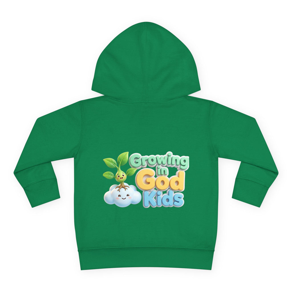 Toddler Hoodie — "Growing in God Kids" Christian Pullover for Babies & Toddlers