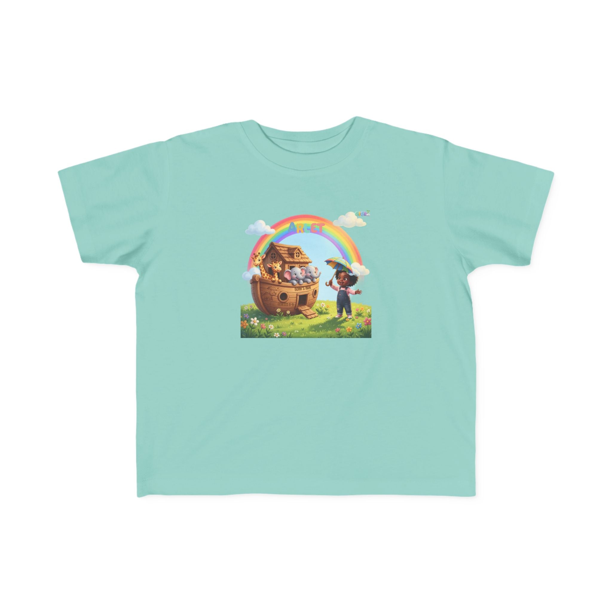 Noah’s Ark Rainbow Toddler Tee — Cute Animal Ark Graphic T-Shirt