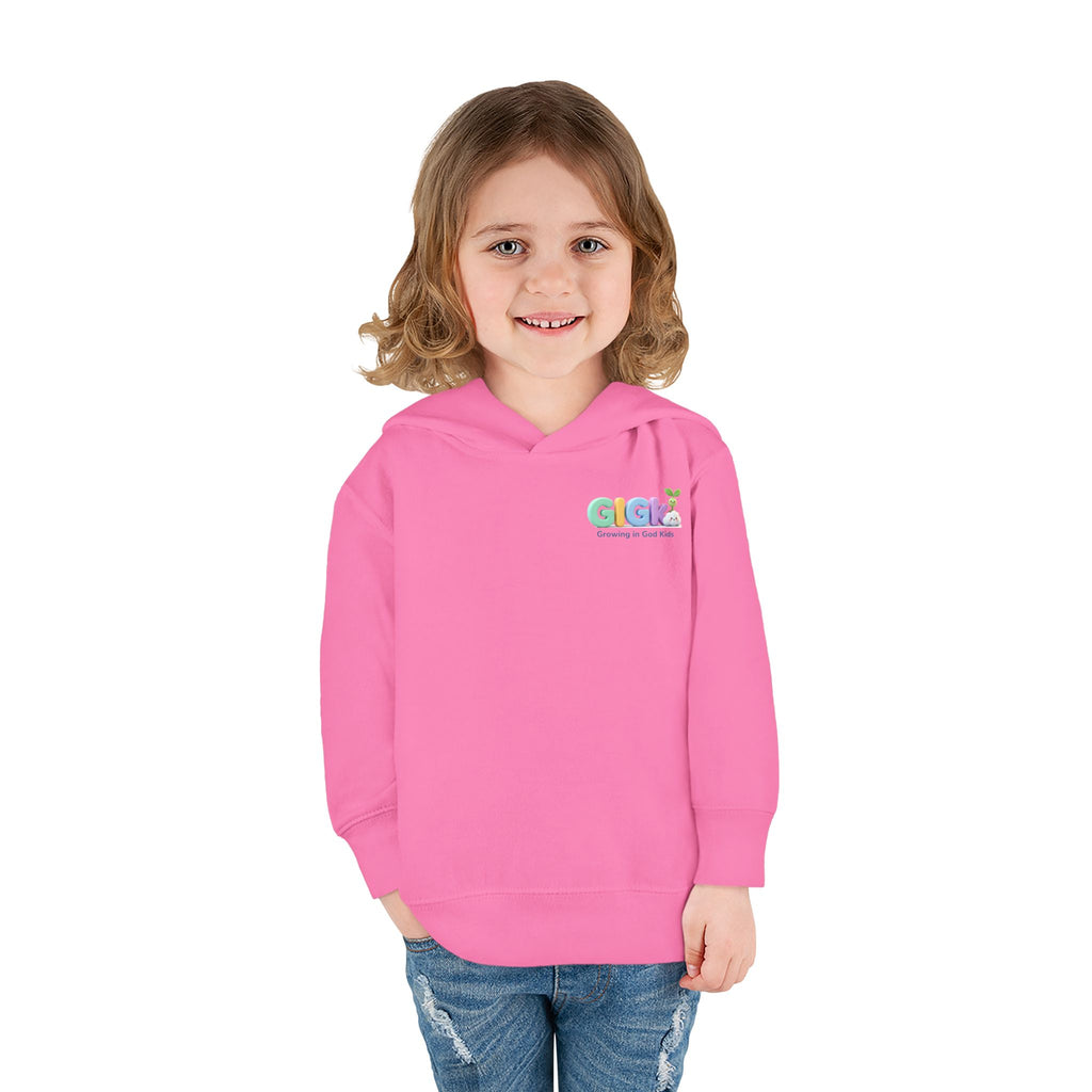 Toddler Hoodie — "¡Pequeña y Fuerte!" Superhero Girl Pullover