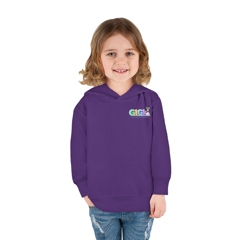 Toddler Hoodie — "¡Pequeña y Fuerte!" Superhero Girl Pullover