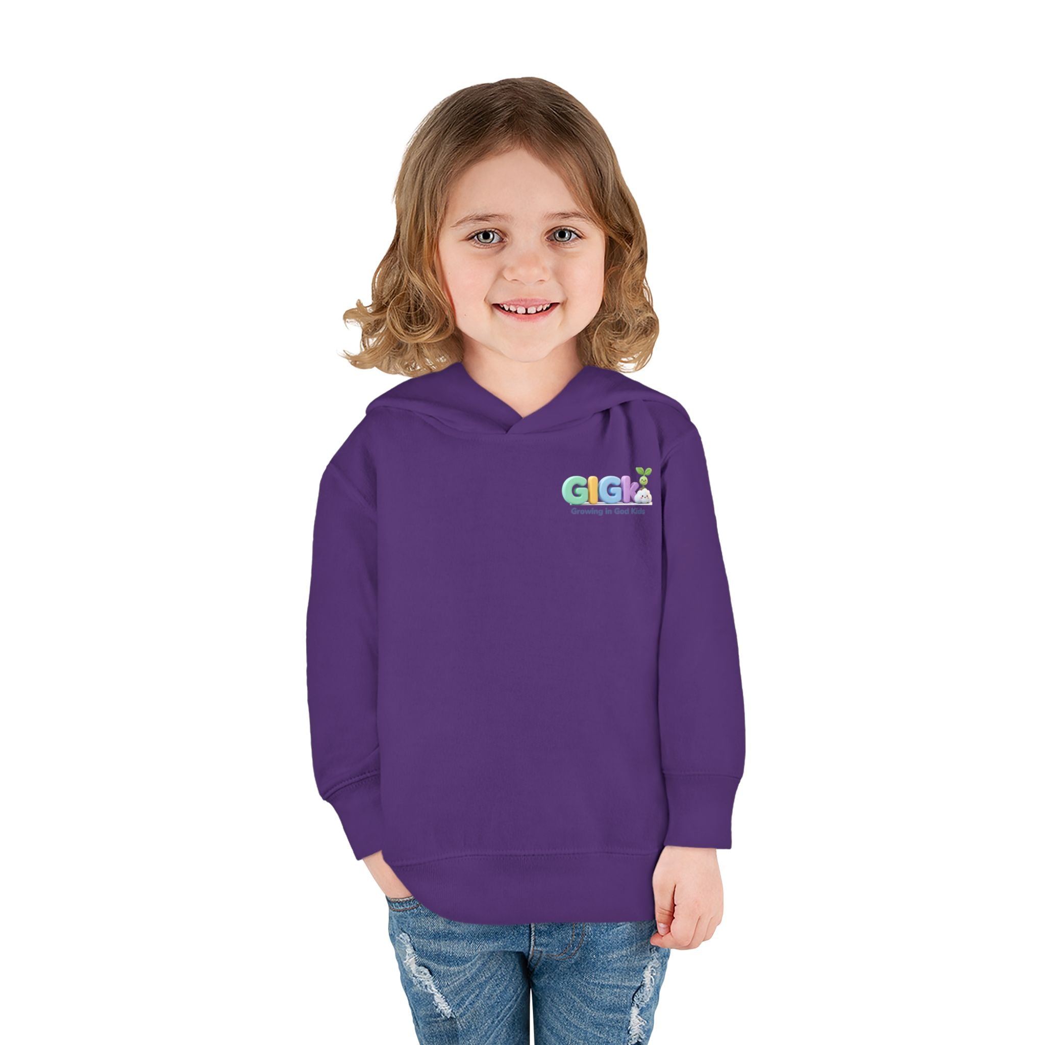 Toddler Hoodie — "¡Pequeña y Fuerte!" Superhero Girl Pullover