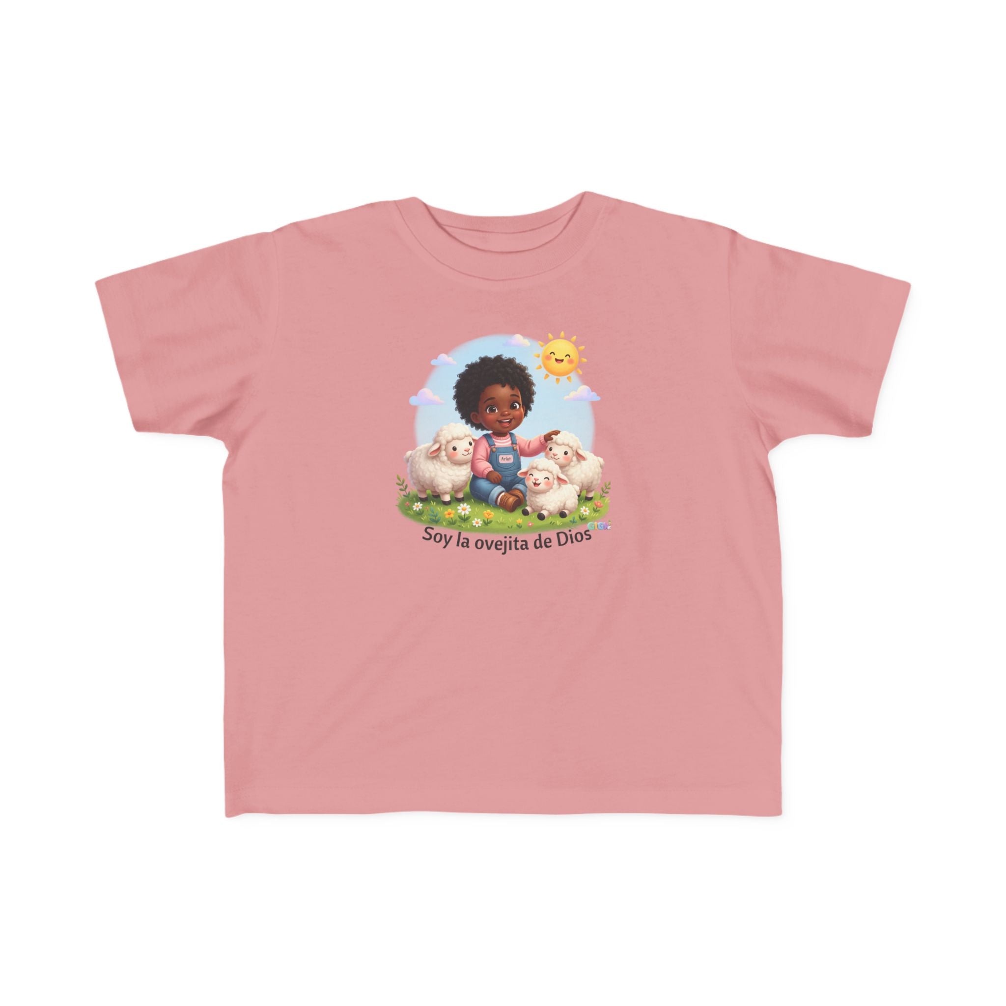 Growing in God Kids Toddler Tee — "Soy la ovejita de Dios" Faith Shirt