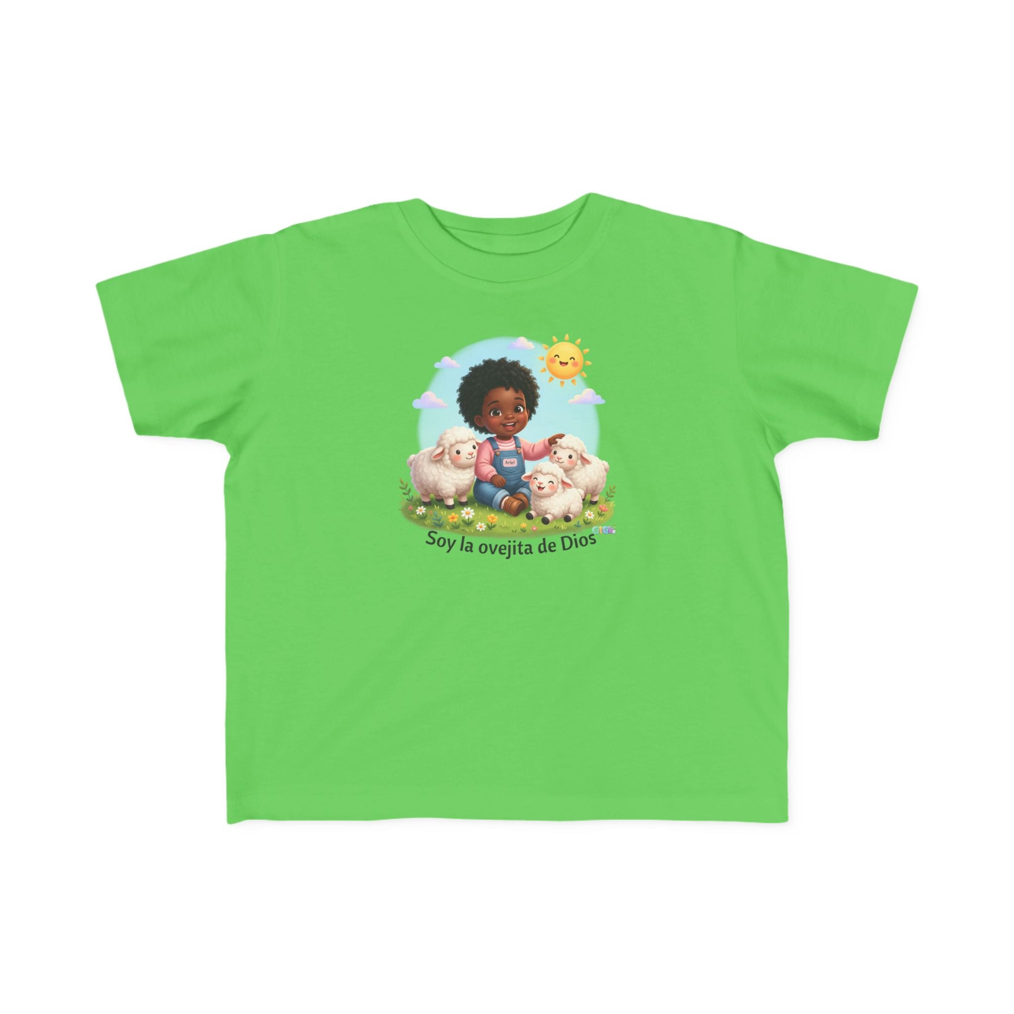 Growing in God Kids Toddler Tee — "Soy la ovejita de Dios" Faith Shirt