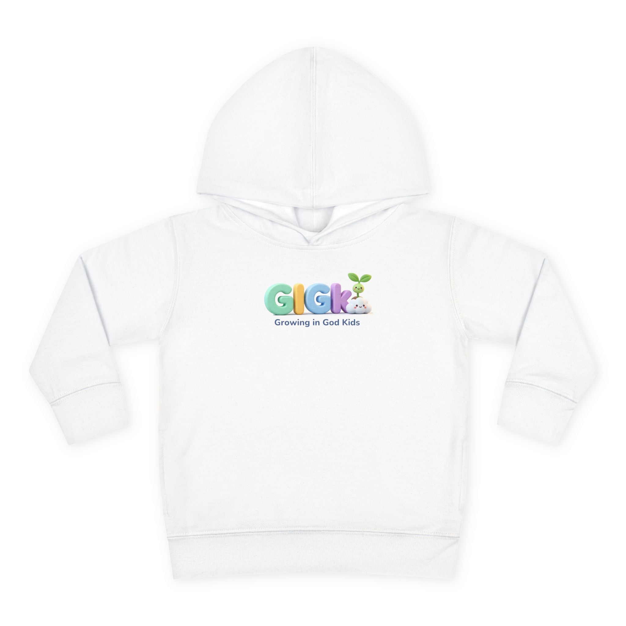 Toddler Hoodie — "Creciendo en Dios" Religious Pullover for Kids (Galatians 6:9)