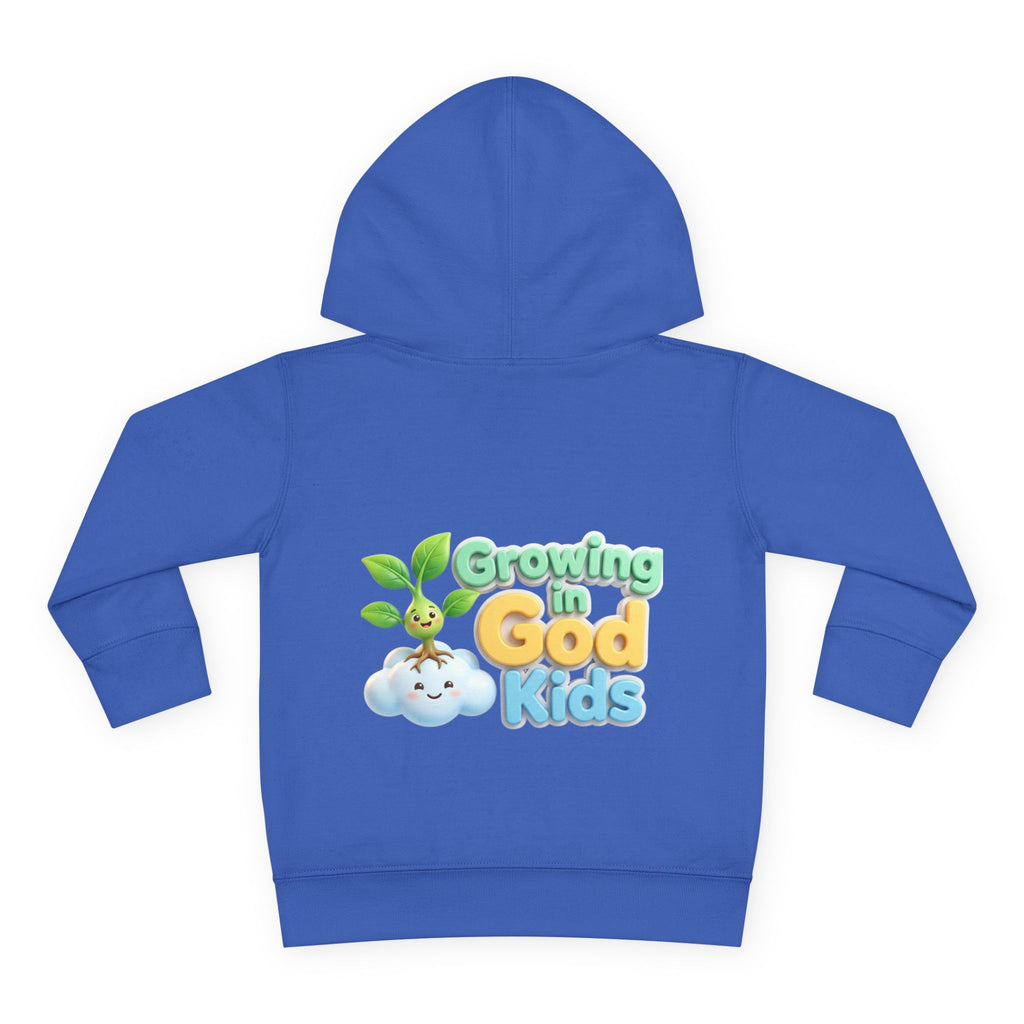 Toddler Hoodie — "Growing in God Kids" Christian Pullover for Babies & Toddlers