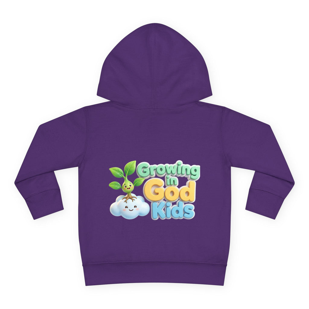 Toddler Hoodie — "Growing in God Kids" Christian Pullover for Babies & Toddlers