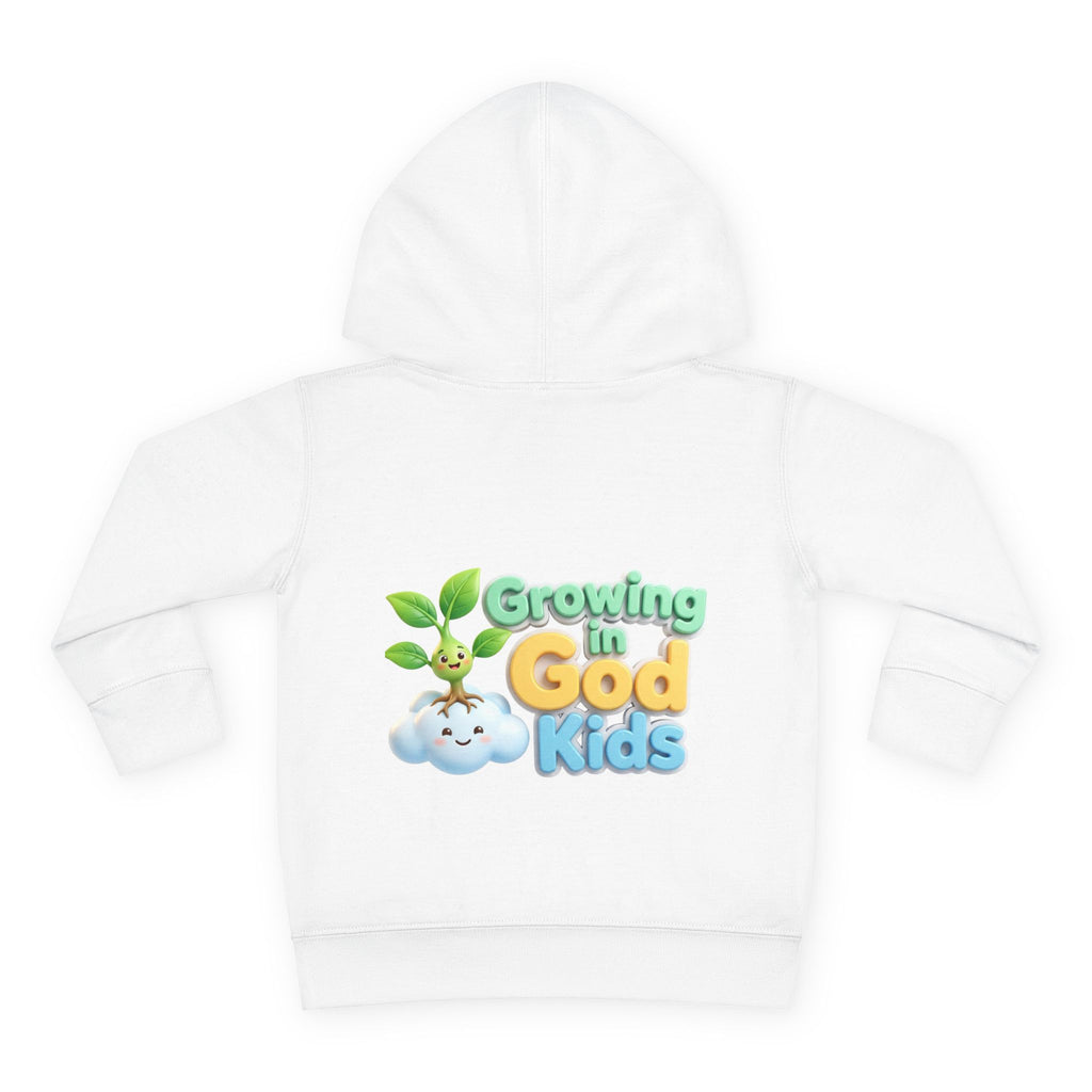 Toddler Hoodie — "Growing in God Kids" Christian Pullover for Babies & Toddlers