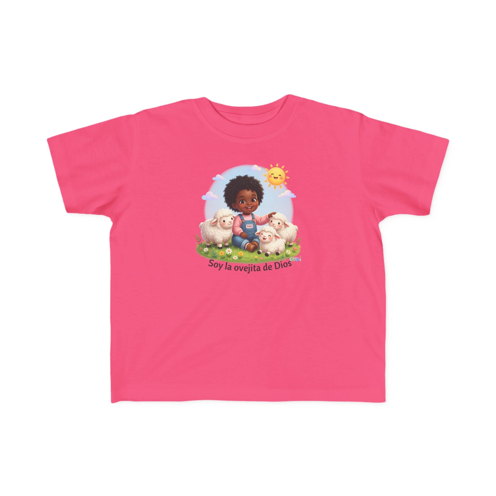 Growing in God Kids Toddler Tee — "Soy la ovejita de Dios" Faith Shirt