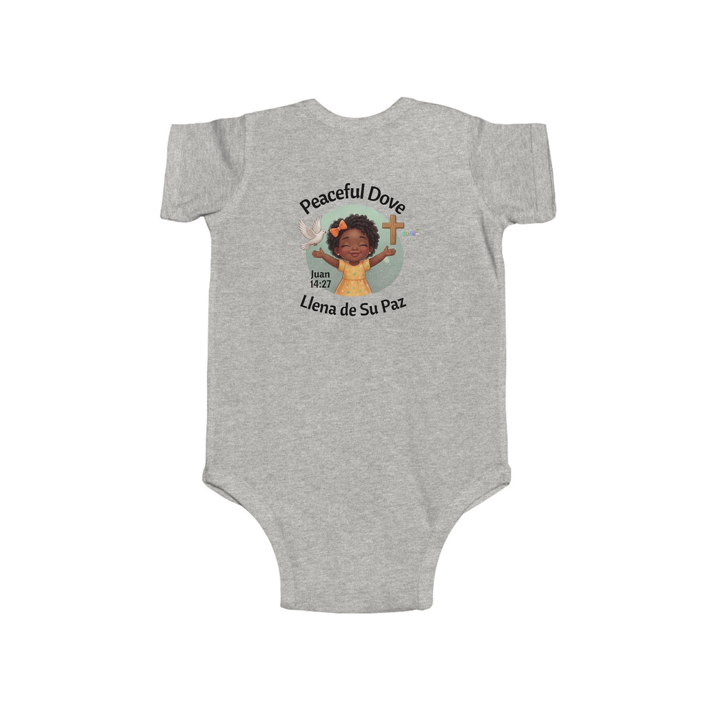 Infant Bodysuit — “Peaceful Dove / Llena de Su Paz” Baby Onesie (Bilingual)