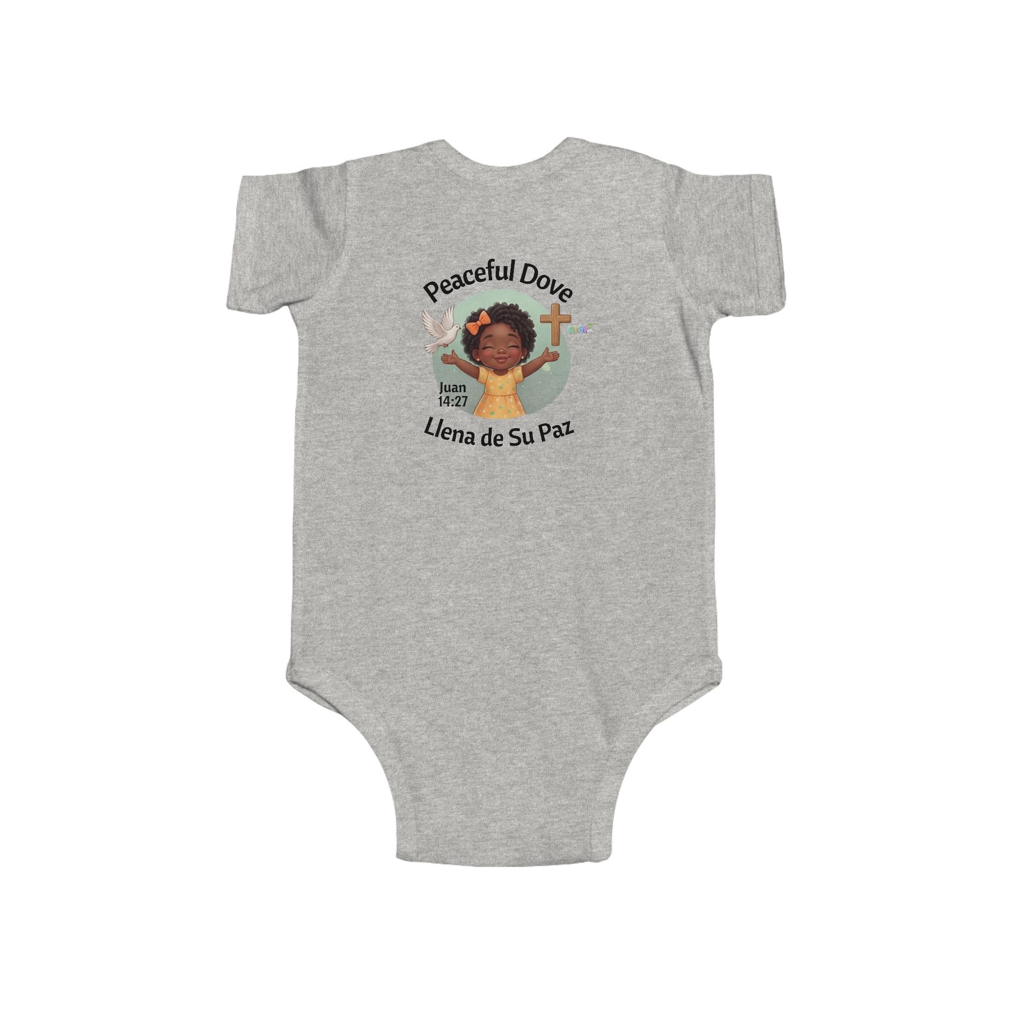 Infant Bodysuit — “Peaceful Dove / Llena de Su Paz” Baby Onesie (Bilingual)