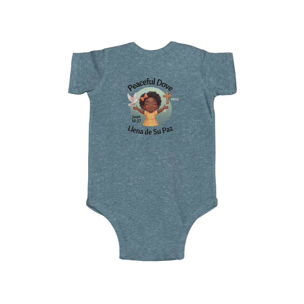 Infant Bodysuit — “Peaceful Dove / Llena de Su Paz” Baby Onesie (Bilingual)