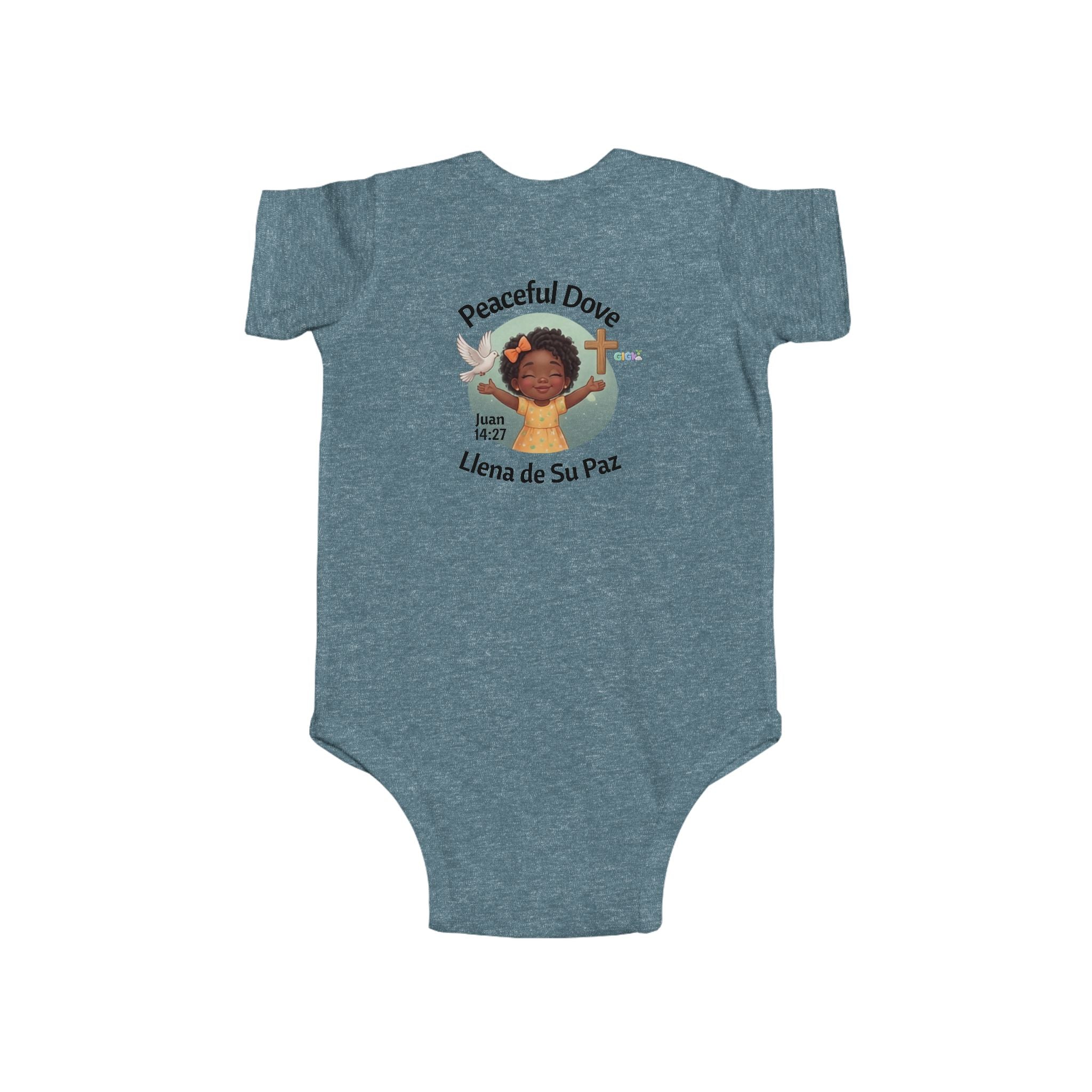 Infant Bodysuit — “Peaceful Dove / Llena de Su Paz” Baby Onesie (Bilingual)