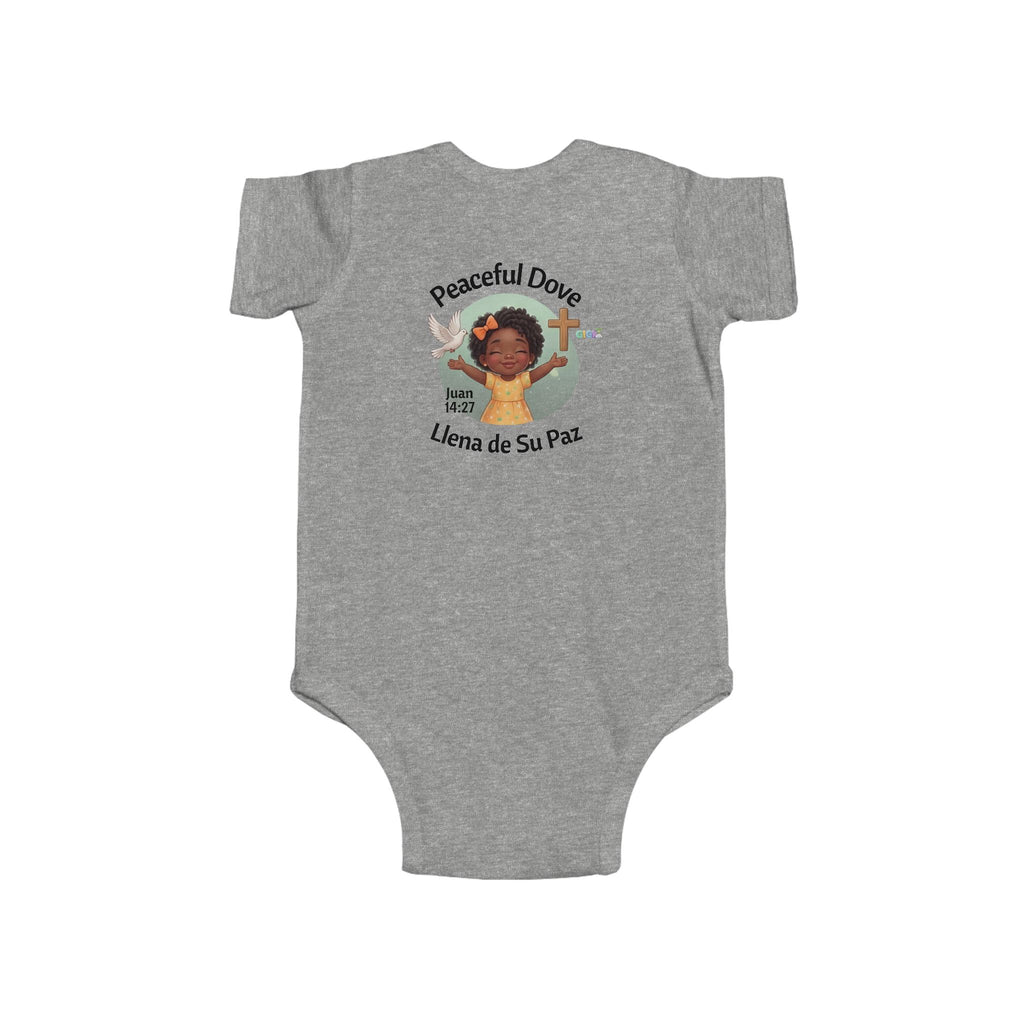 Infant Bodysuit — “Peaceful Dove / Llena de Su Paz” Baby Onesie (Bilingual)