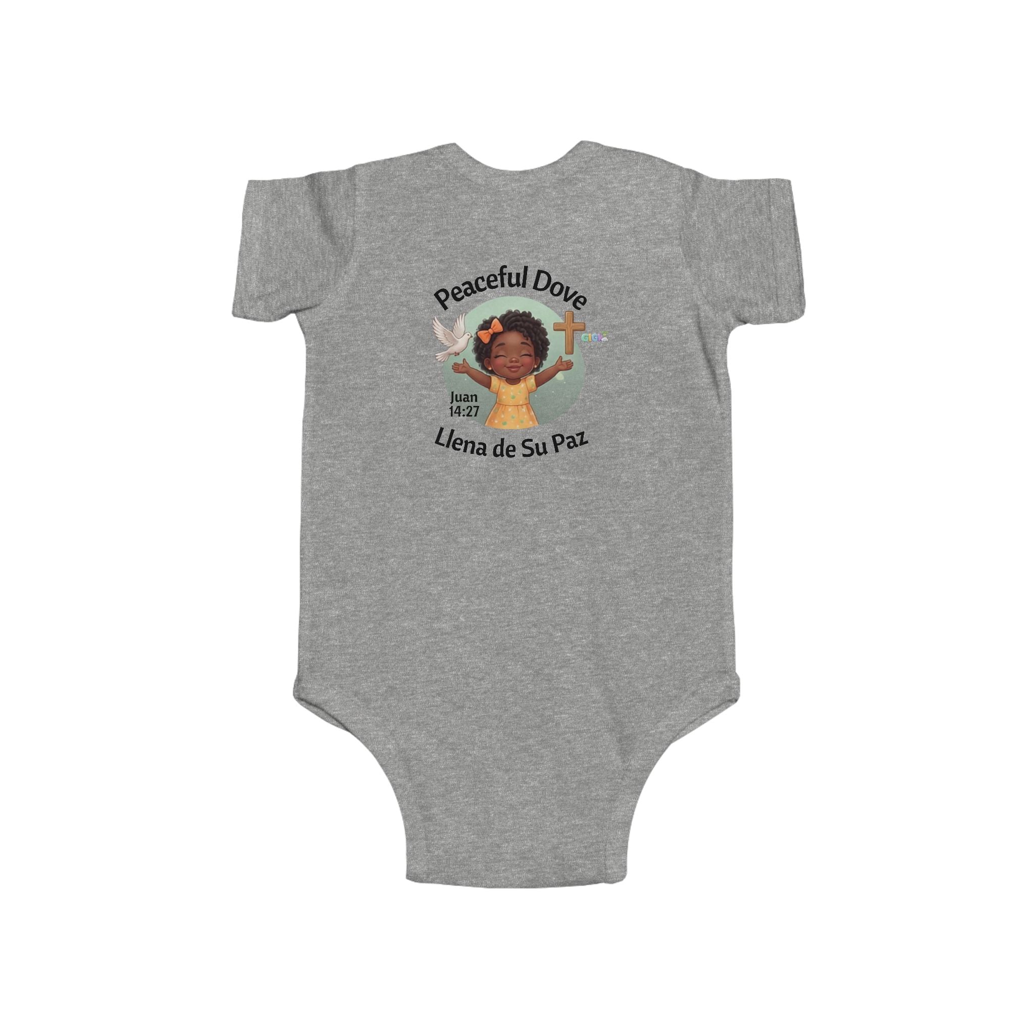 Infant Bodysuit — “Peaceful Dove / Llena de Su Paz” Baby Onesie (Bilingual)