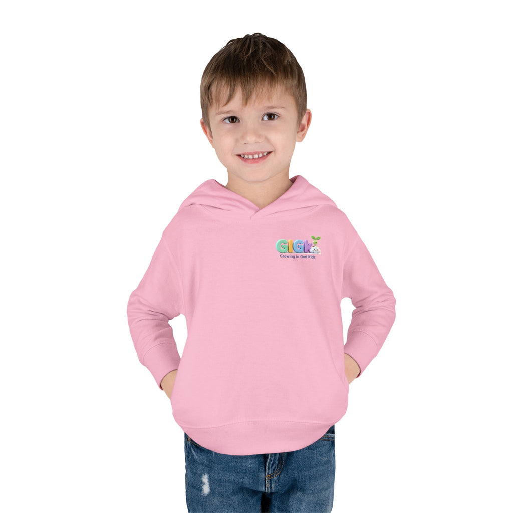 Toddler Hoodie — "¡Pequeña y Fuerte!" Superhero Girl Pullover