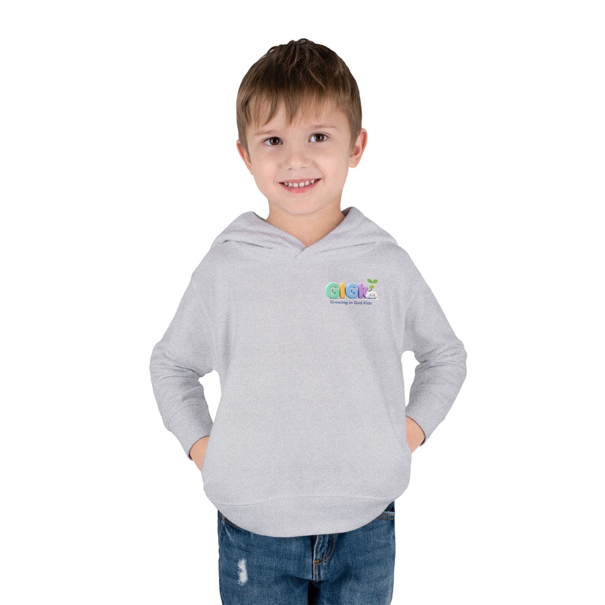 Toddler Hoodie — "¡Pequeña y Fuerte!" Superhero Girl Pullover