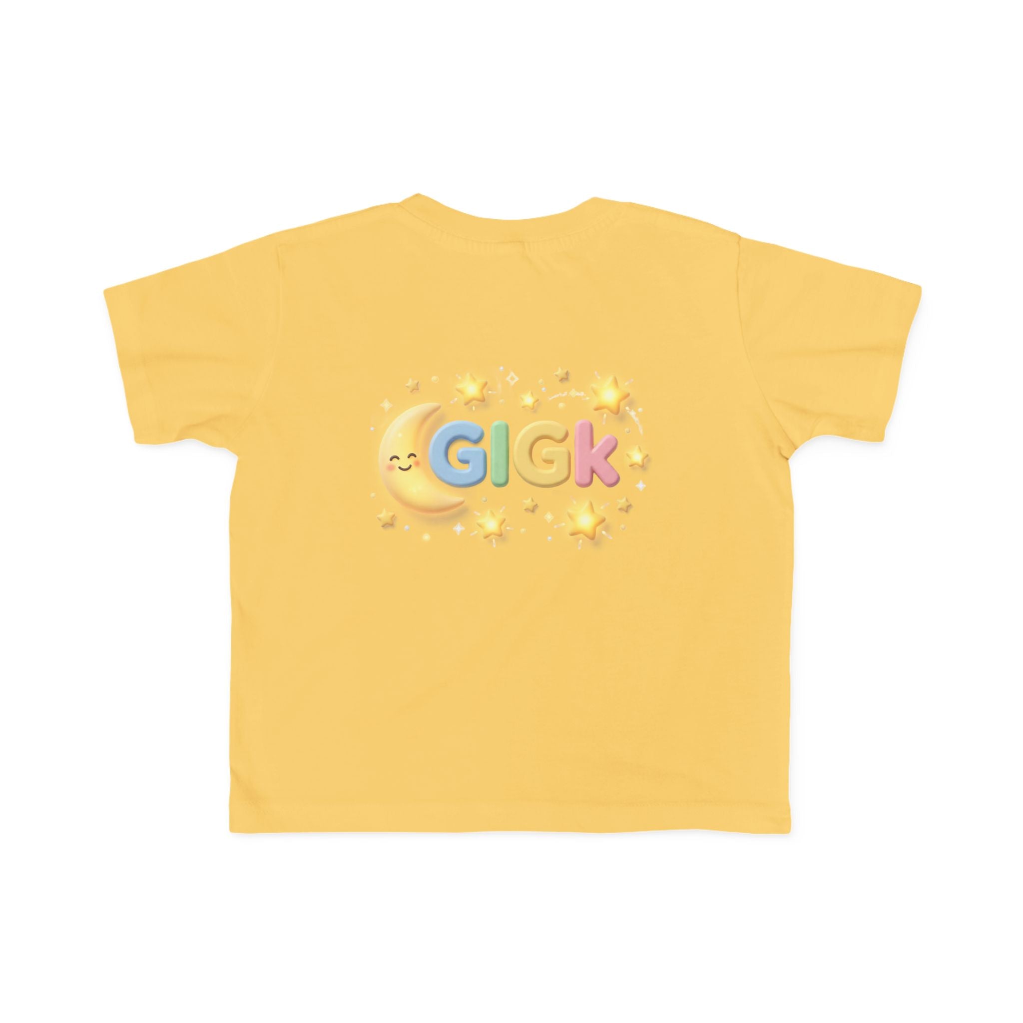 Toddler Tee — Pastel Moon & Stars "Gigk" Graphic